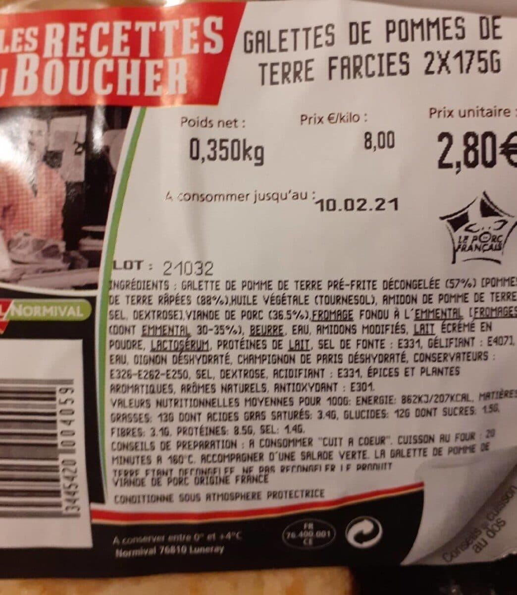 Open Food Facts Galettes de pomme de terre packshot