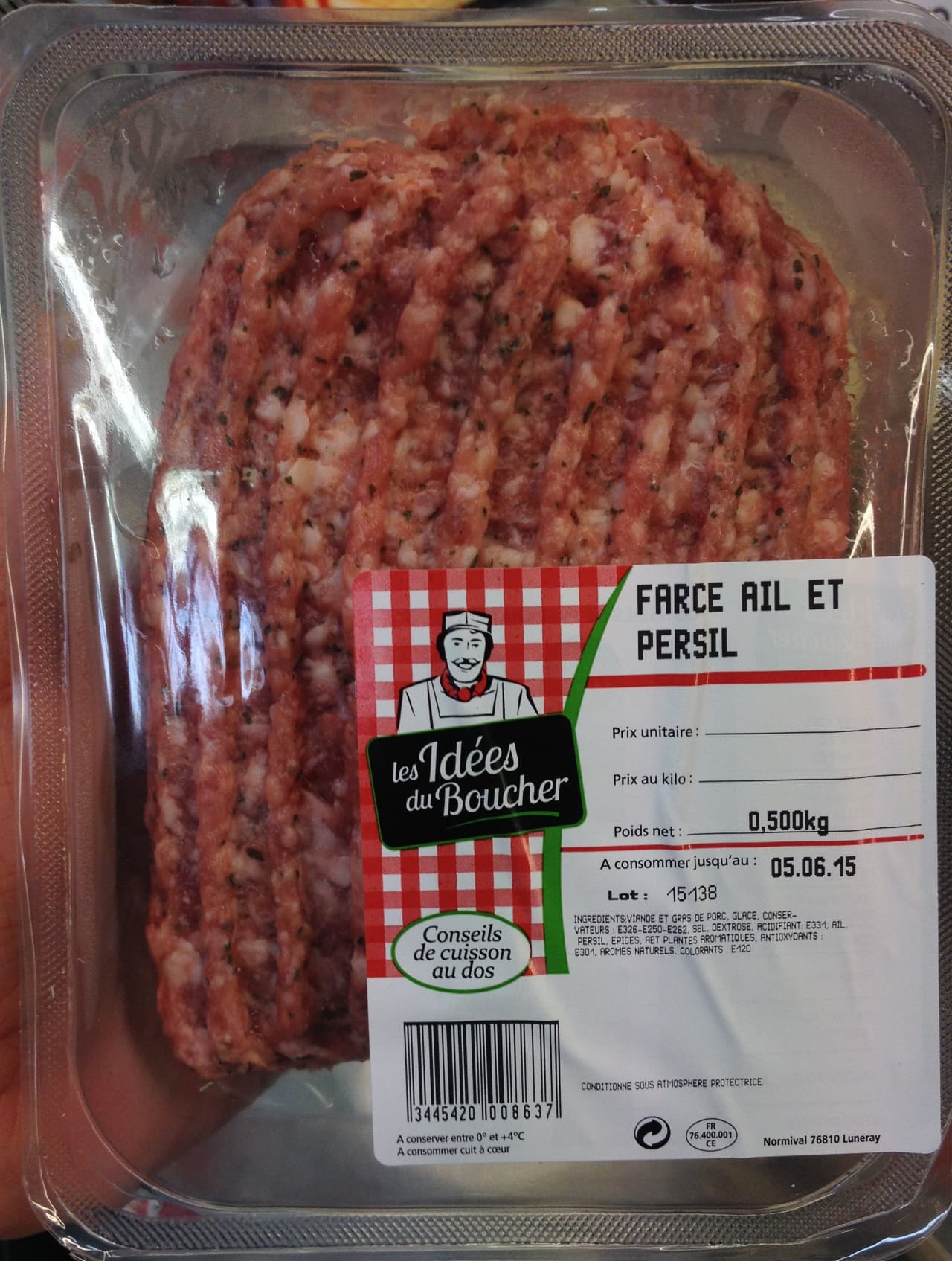 Les idées du boucher Farce ail et persil packshot