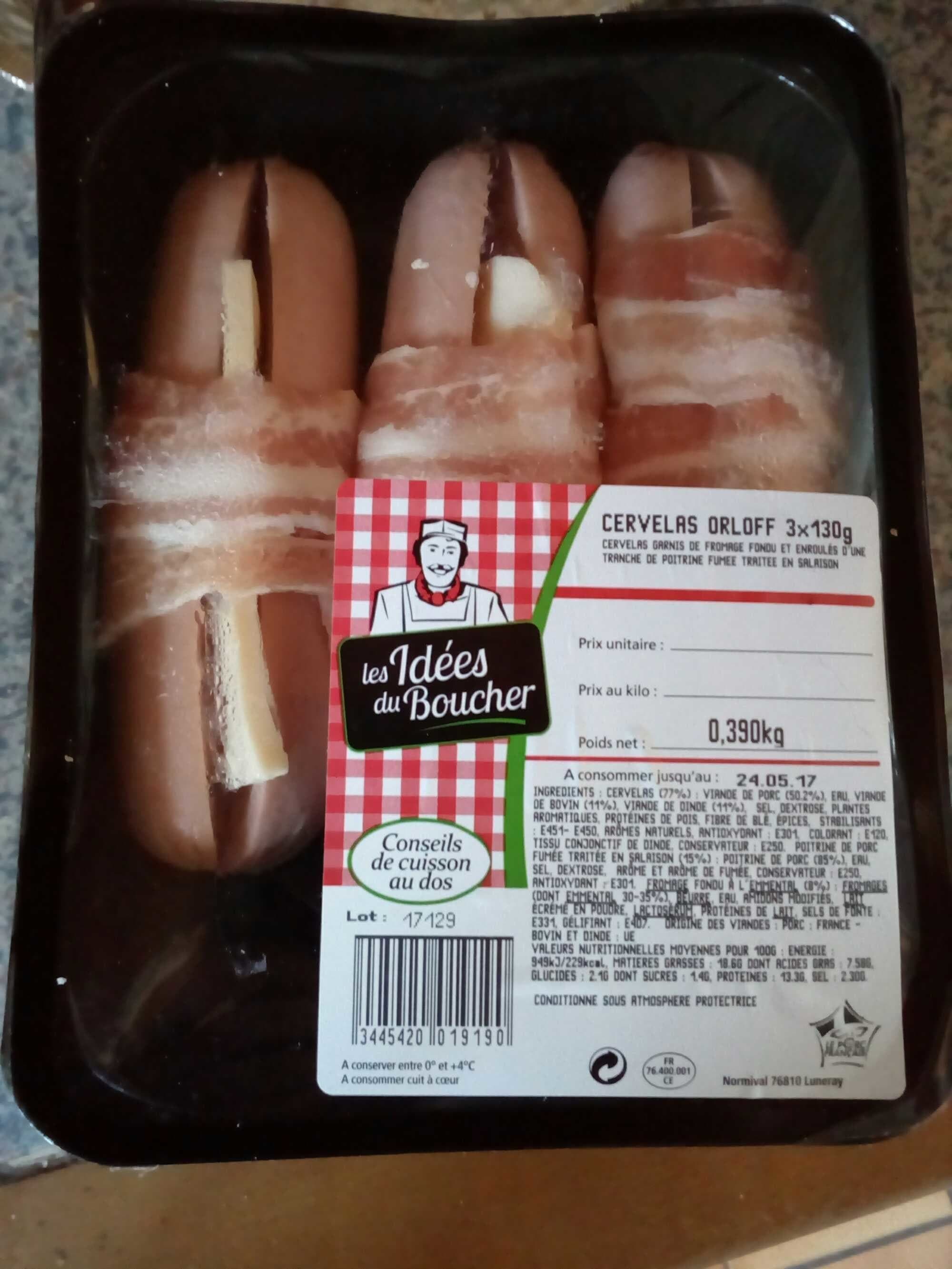 Les idées du boucher Cervelas orloff packshot
