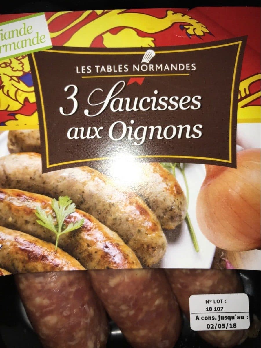 Open Food Facts Saucisses aux oignons packshot