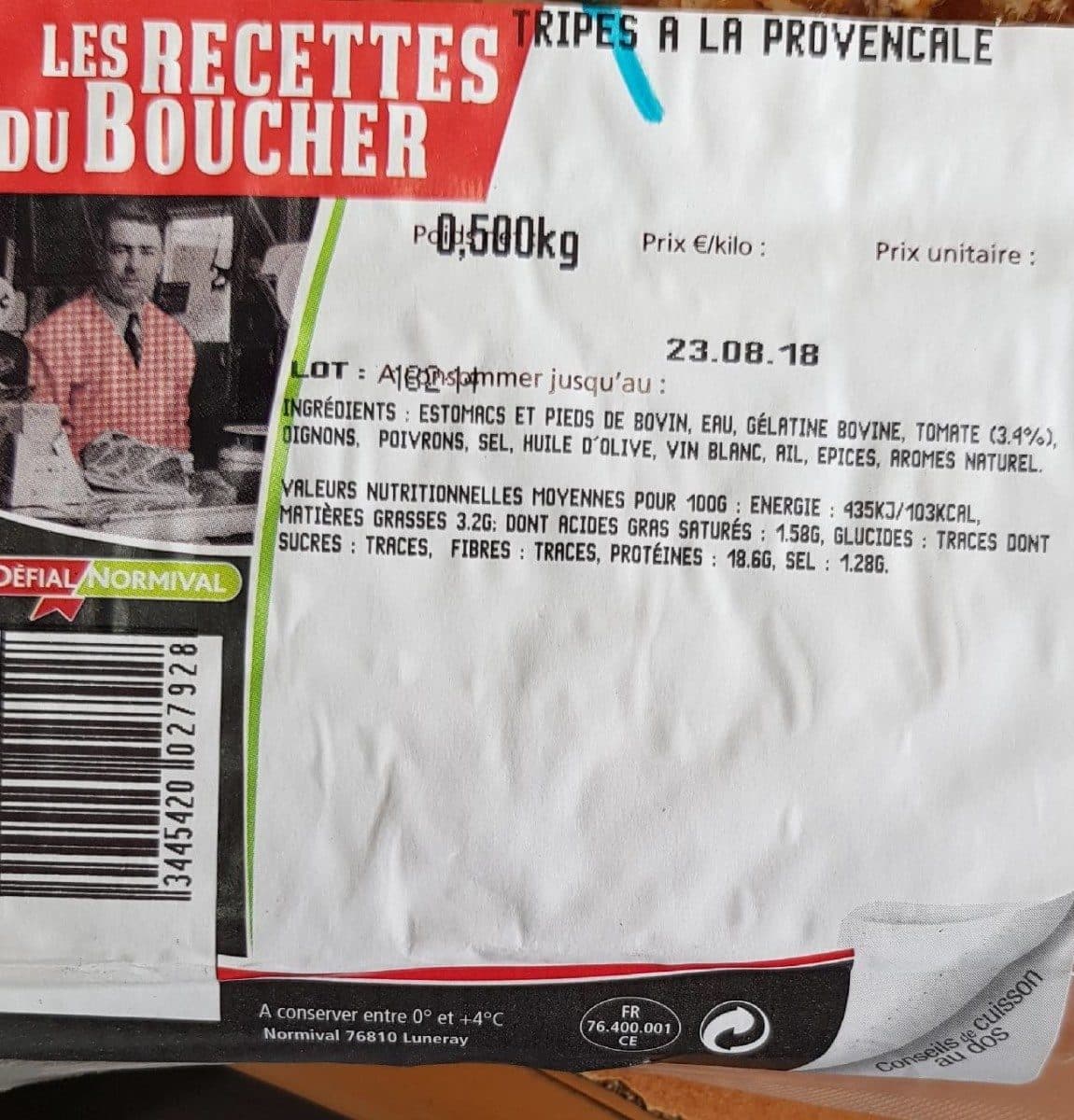 Open Food Facts Tripes à la provençale packshot