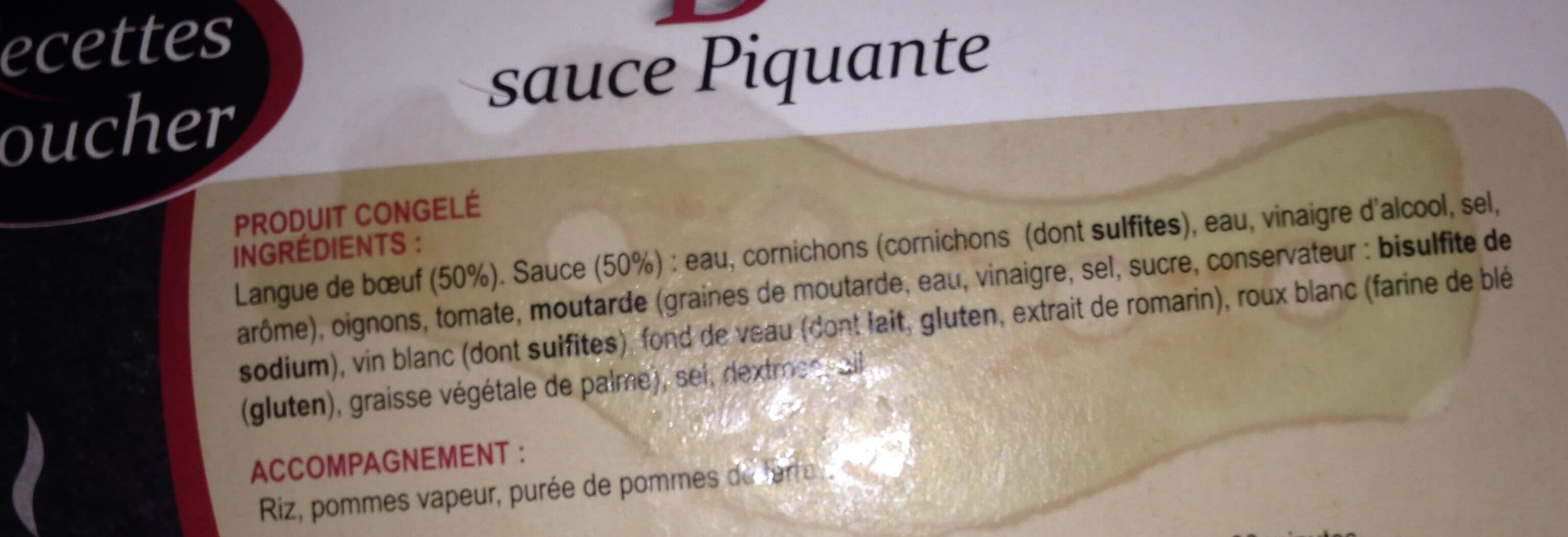 Les Recettes Du Boucher Langue de bœuf sauce piquante packshot