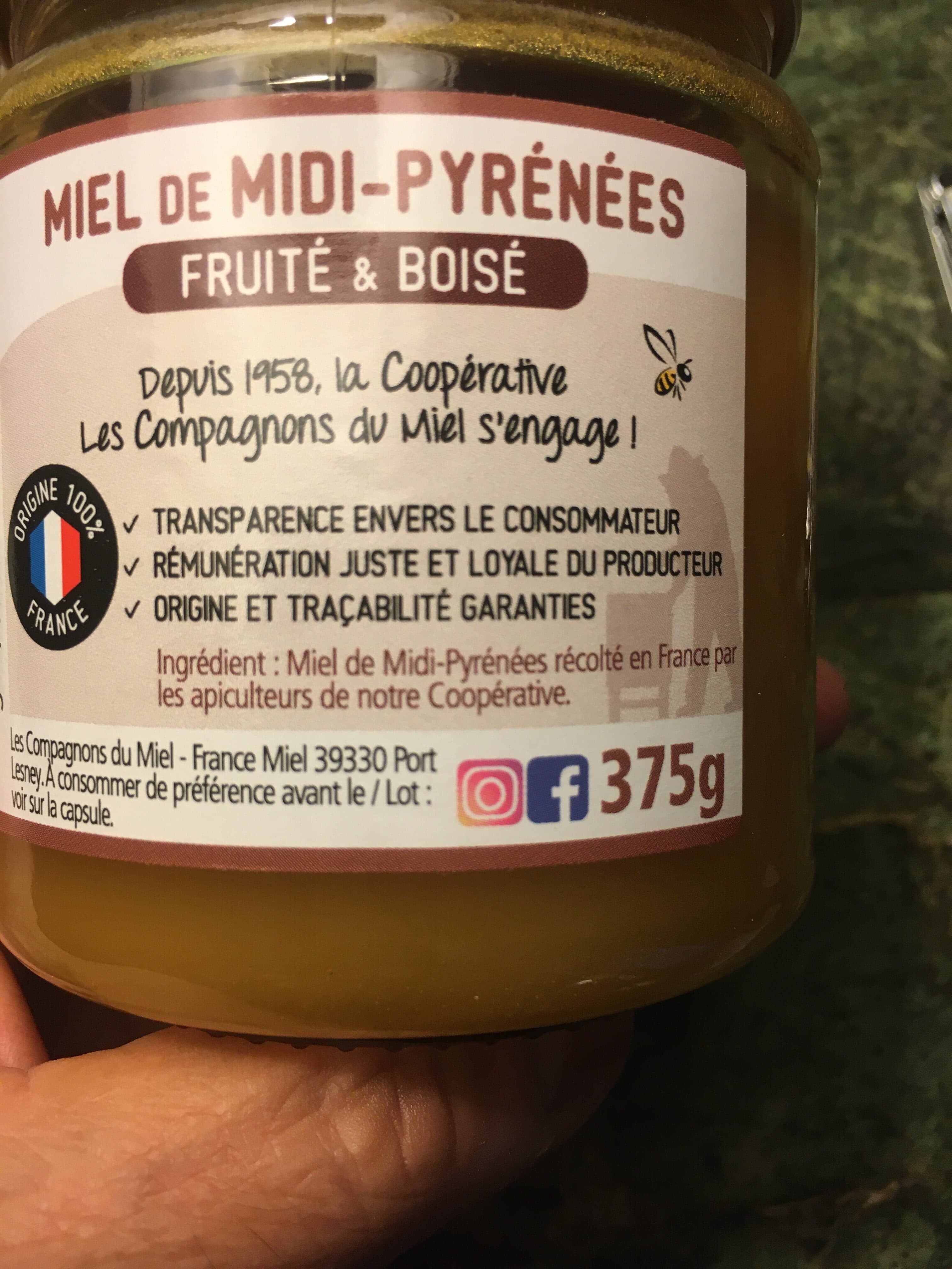 Les Compagnons du Miel Miel de Midi-Pyrénées packshot