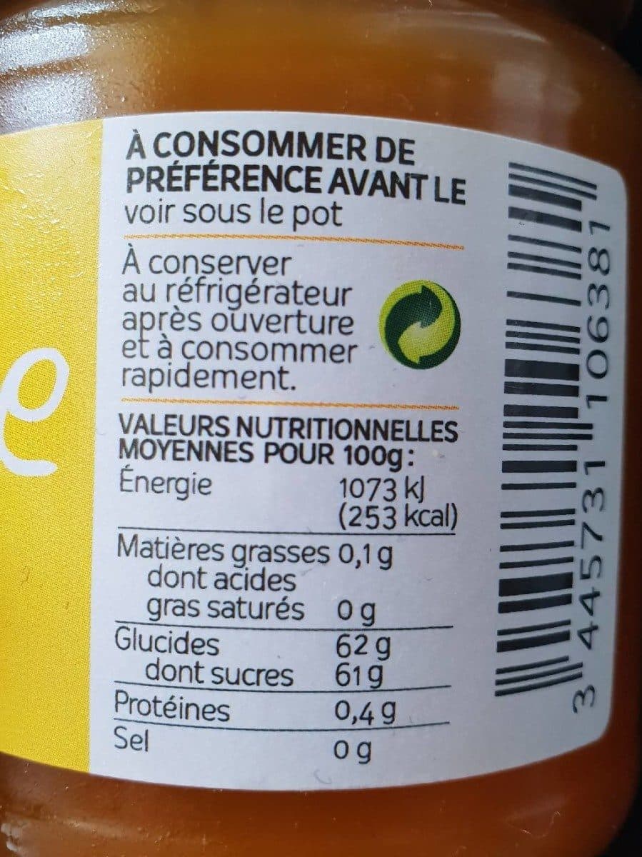 Open Food Facts Confiture mangue/miel packshot