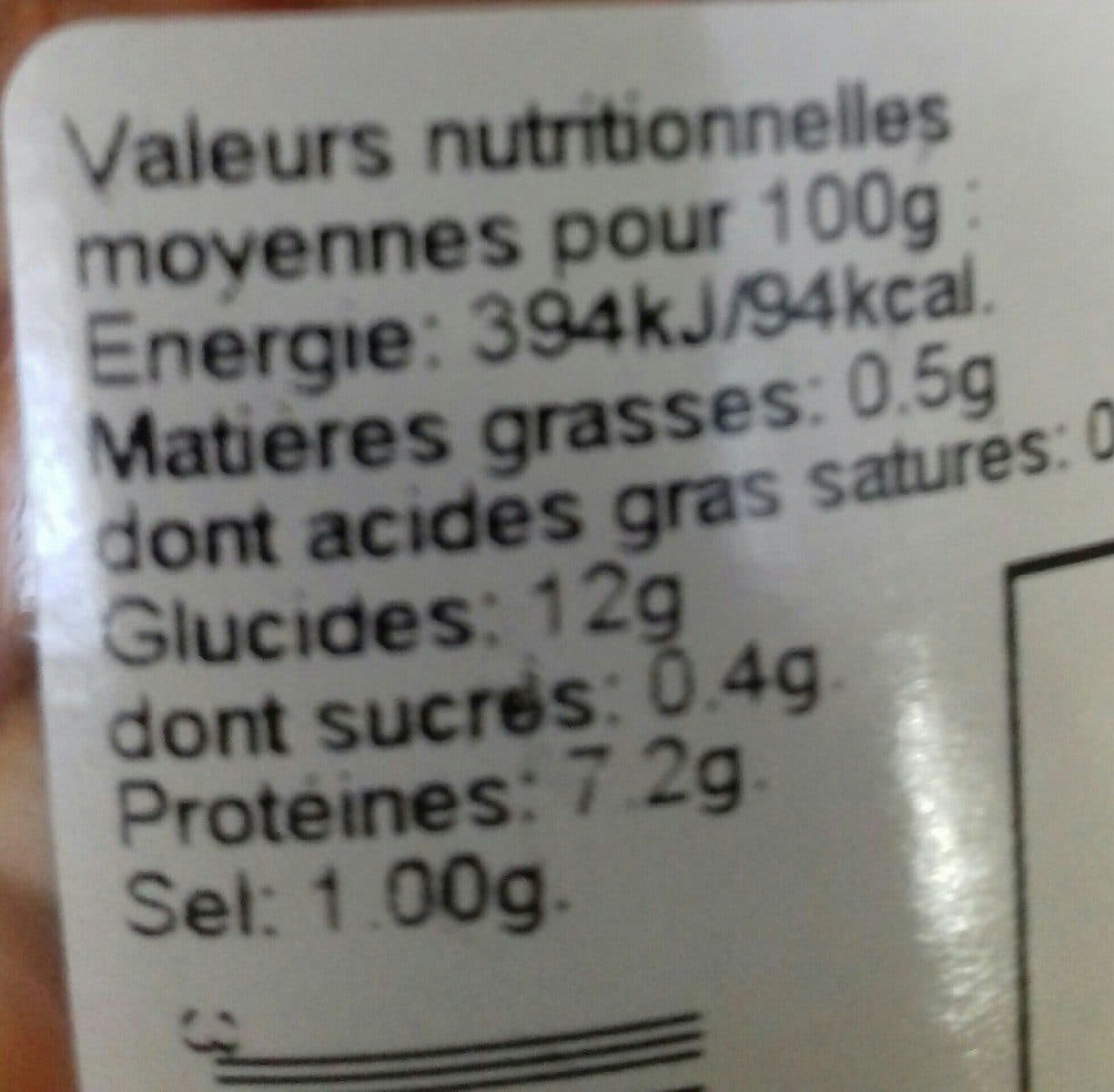 Open Food Facts Cocos blancs à la tomate packshot