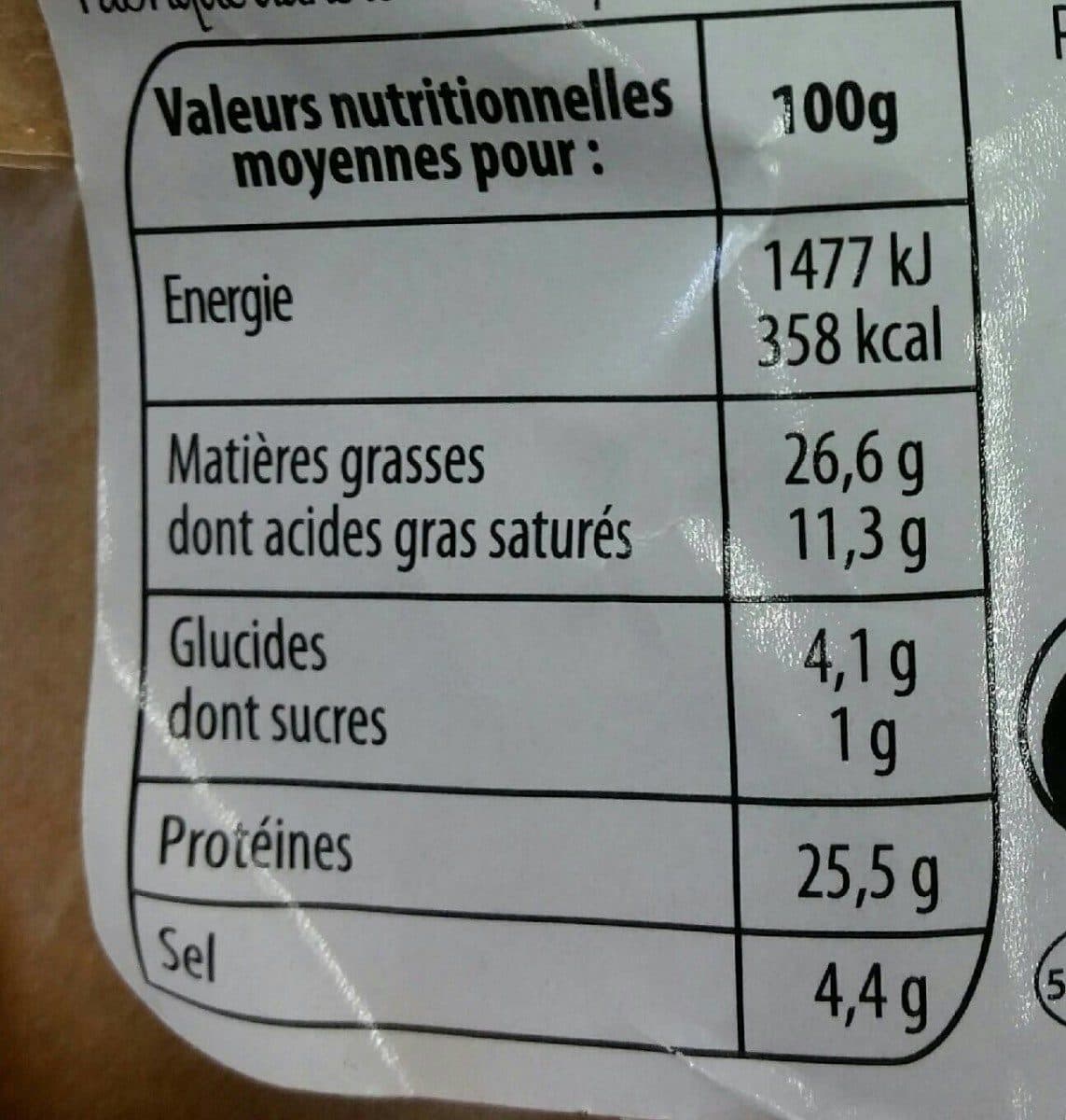 Open Food Facts Saucisson sec aux champignons packshot