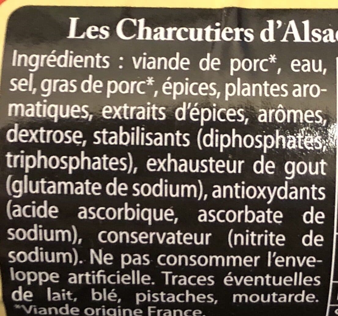 Open Food Facts Saucisse de lyon packshot