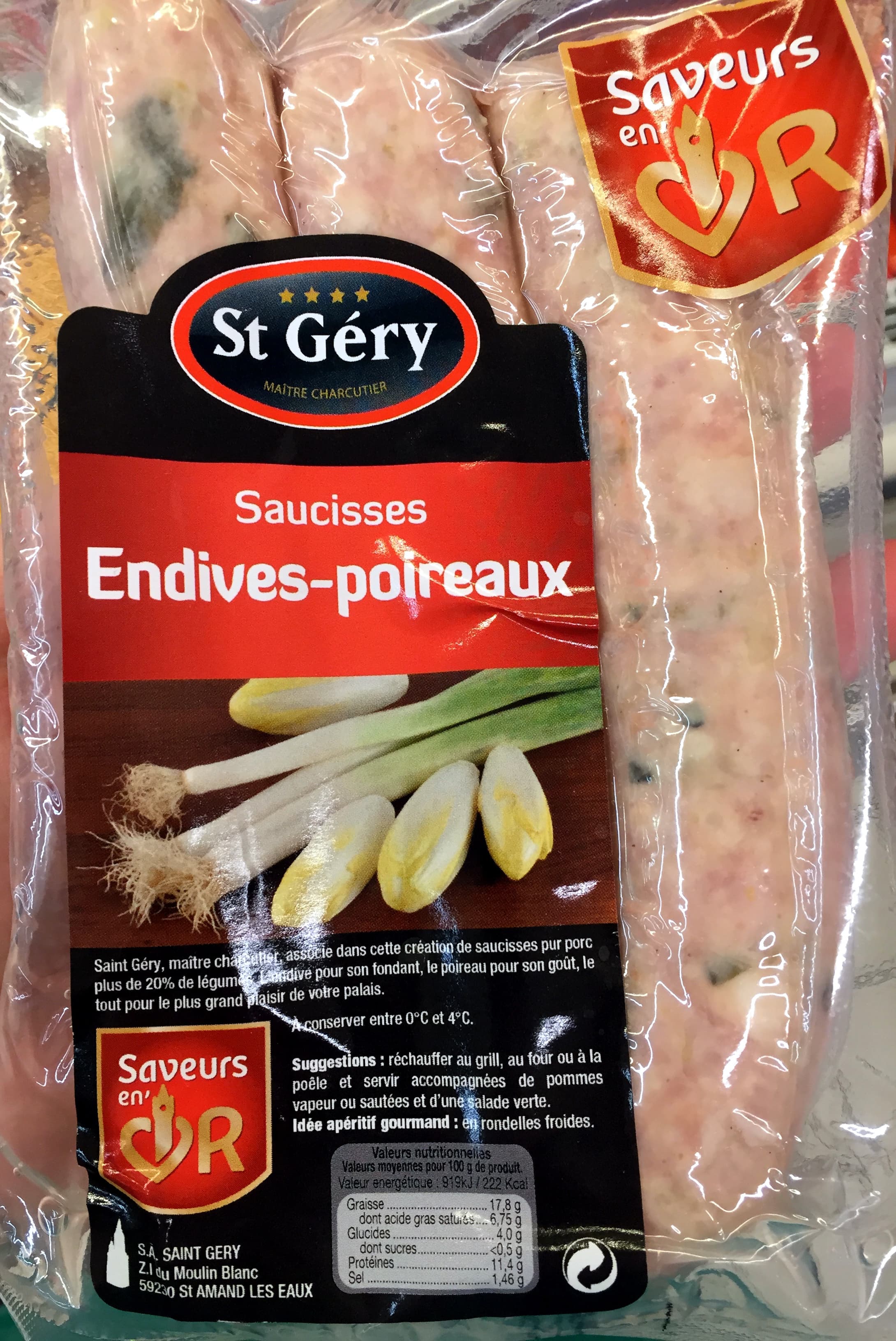 St Géry Saucisses Endives-Poireaux packshot