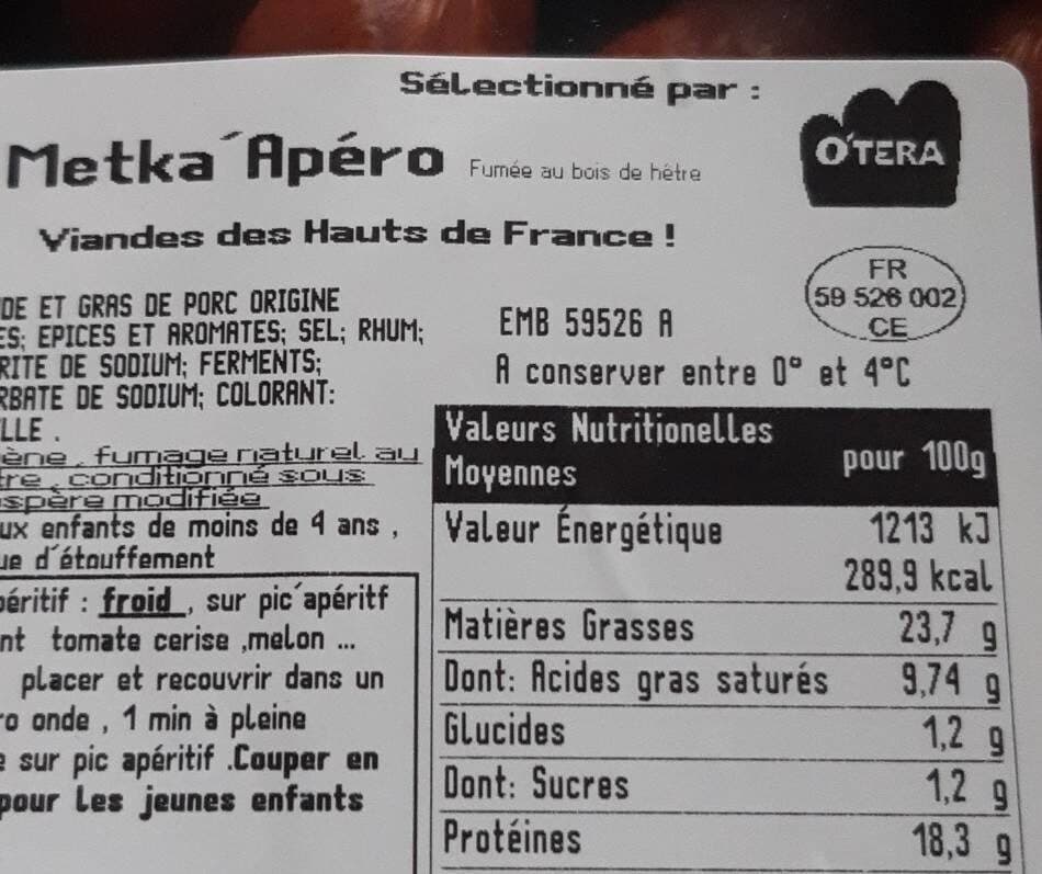 Open Food Facts Mettant apero packshot
