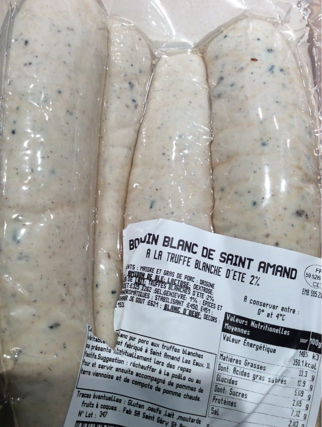 Saint Amand Boudin blanc packshot