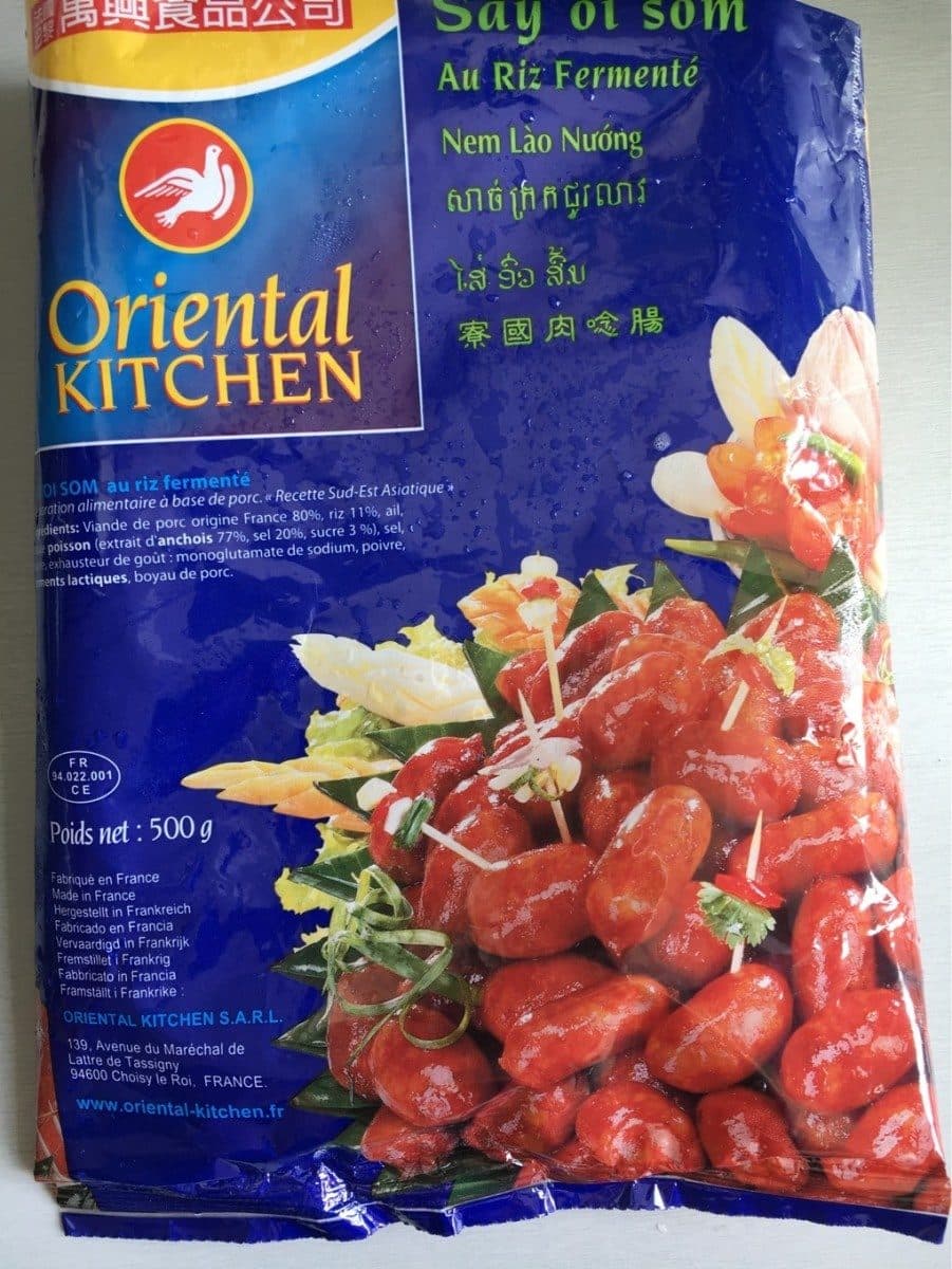 Oriental Kitchen Saucisse Laos Surgelée 500G - Surgeles packshot
