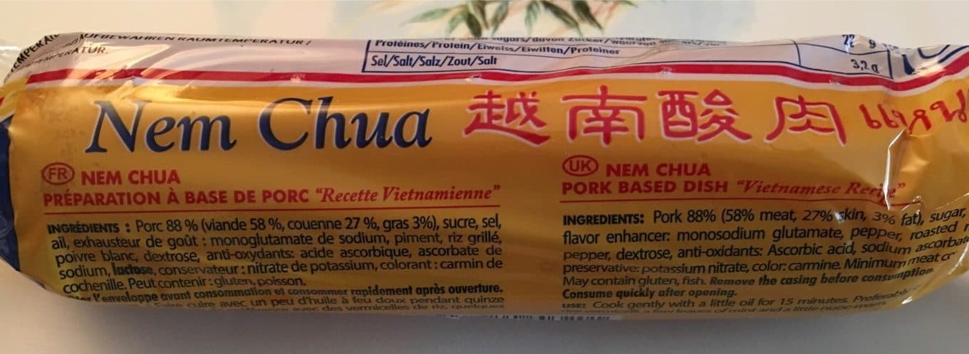 Oriental viandes Nem Chua Vietnamienne packshot