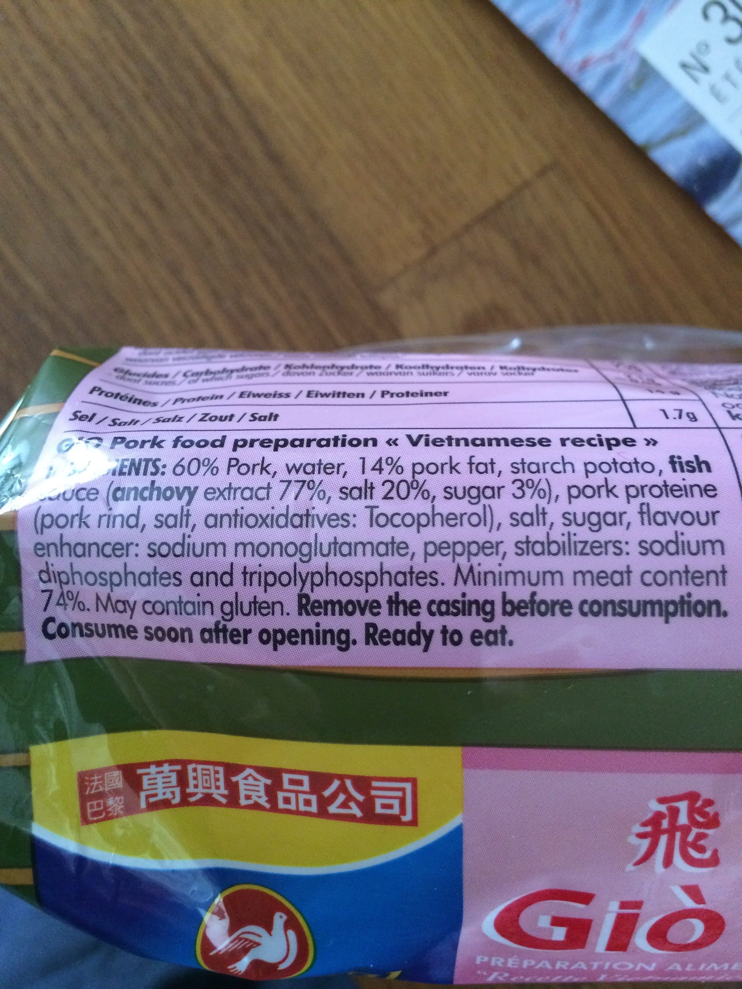 Oriental viandes Gio Tau Bay packshot