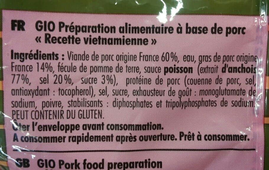 Open Food Facts Giò taù bay packshot