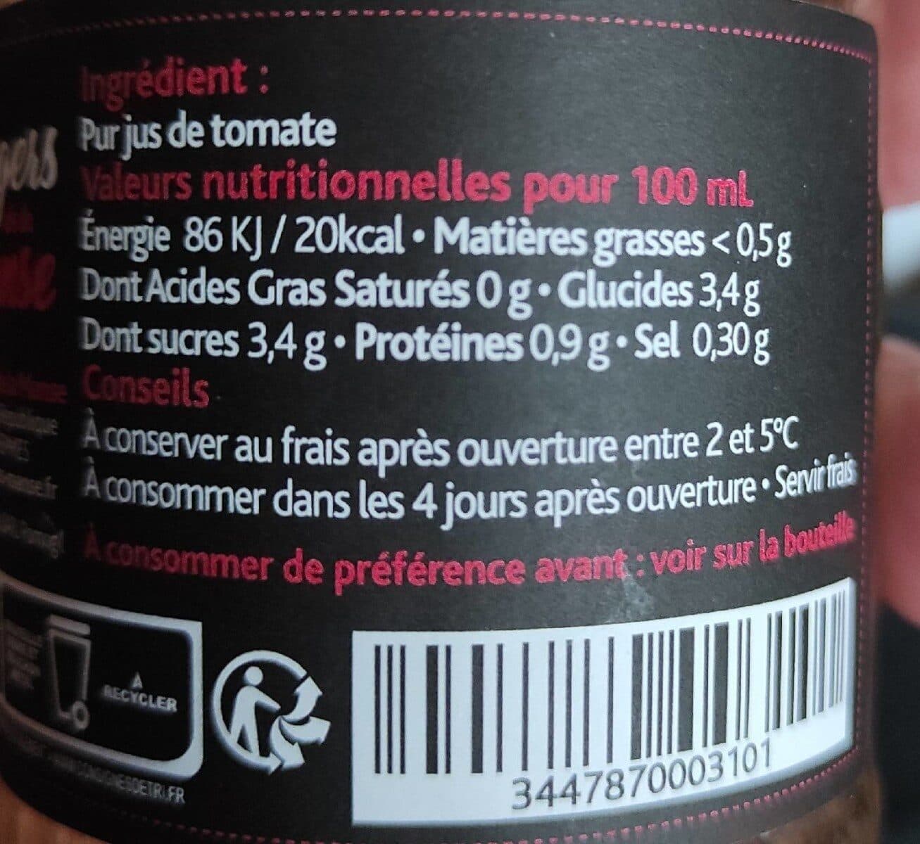 Open Food Facts Jus de tomate packshot