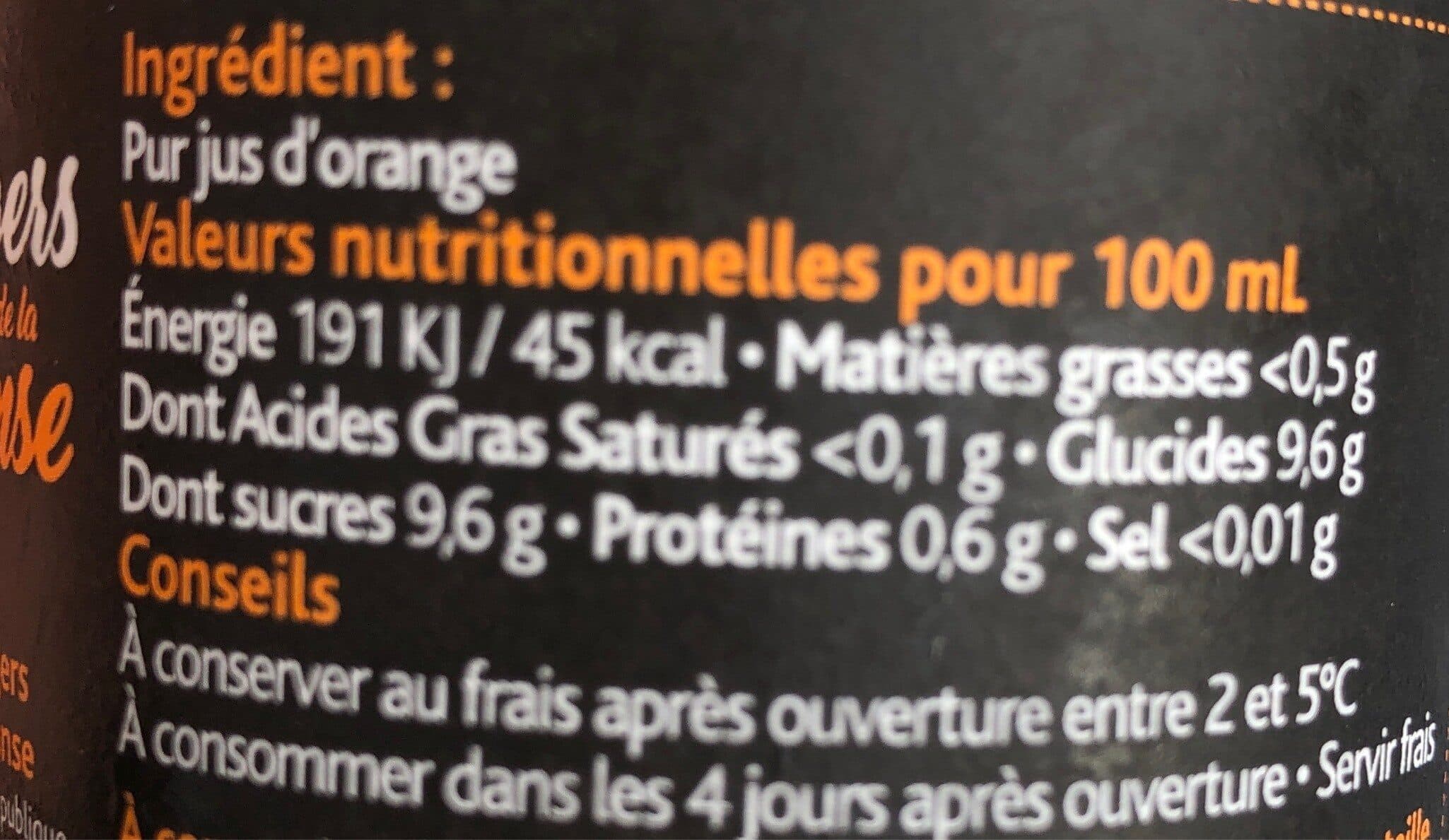 Open Food Facts Pur jus d'orange packshot
