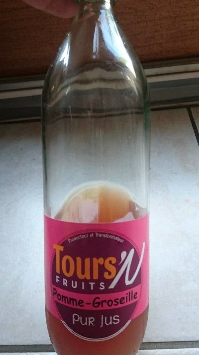 Open Food Facts Tours'n fruits pomme groseille pur jus packshot