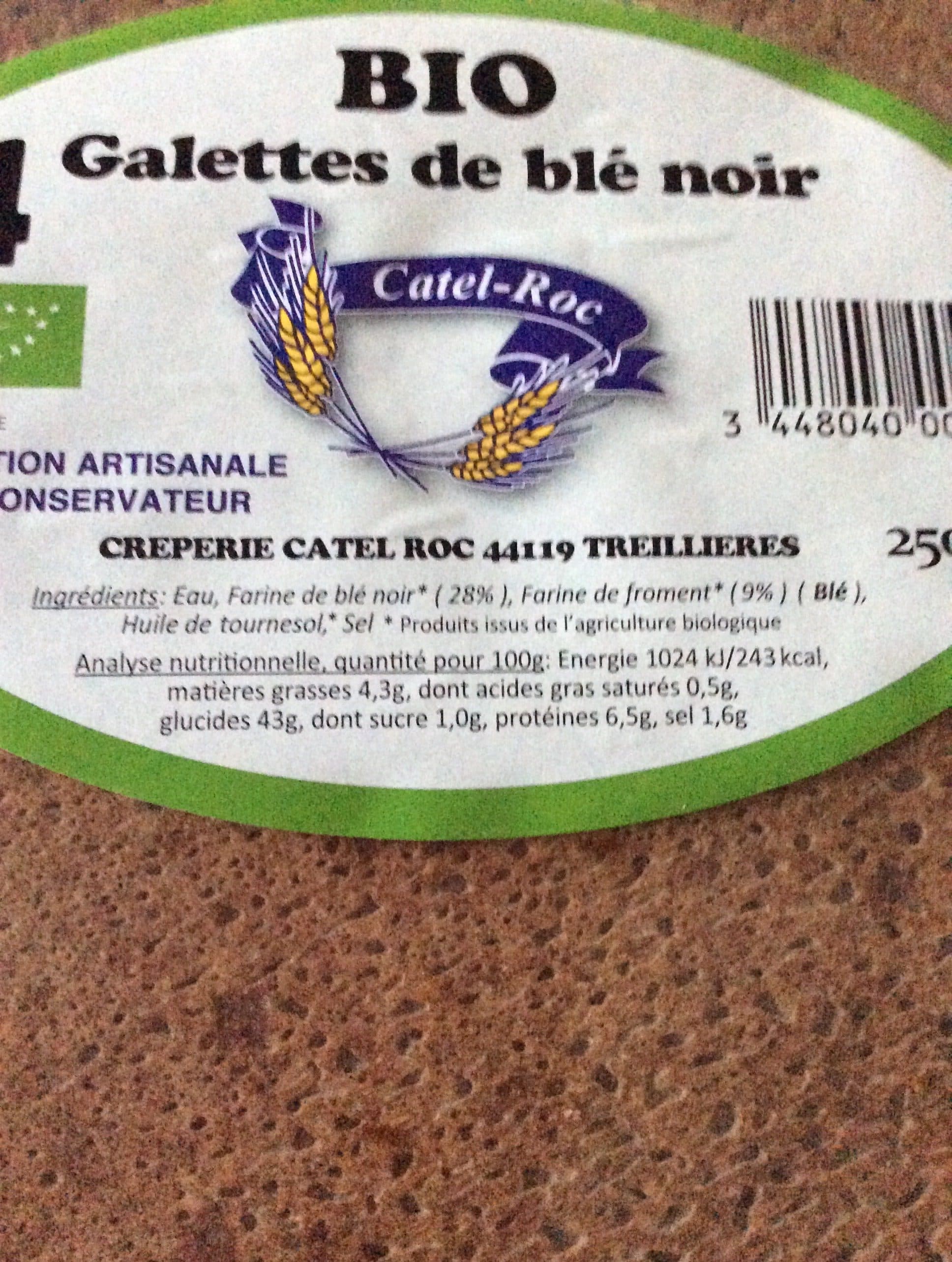 Catel-Roc Galette de blé noir packshot