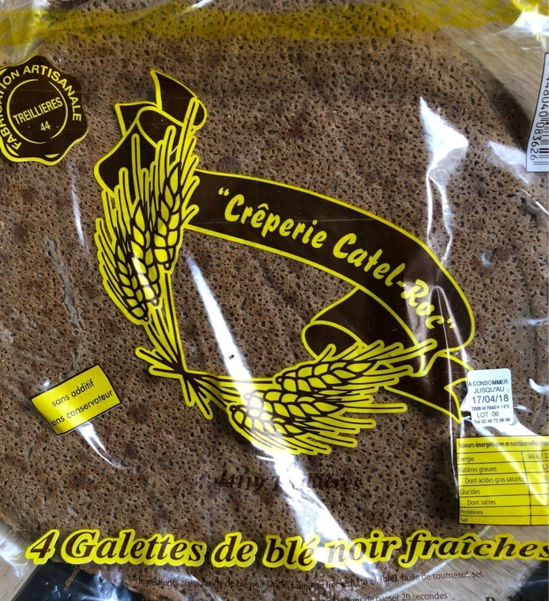 Open Food Facts 4 Galettes de ble noir packshot