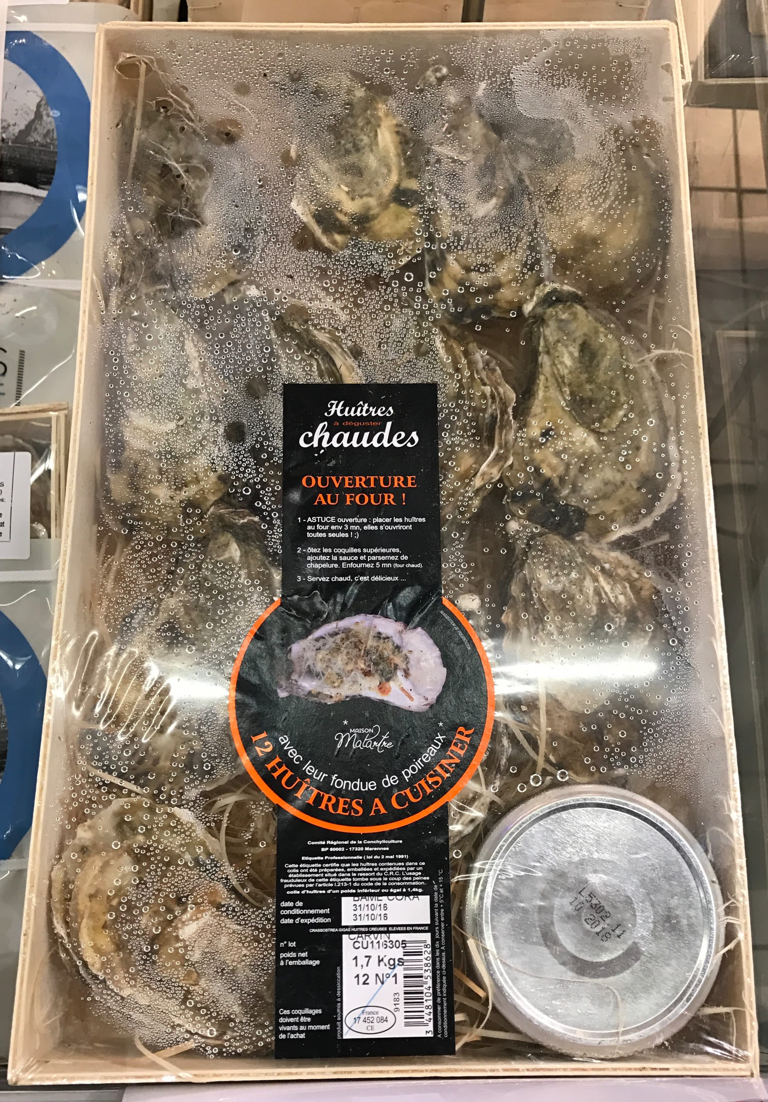 Maison Malartre 12 Huîtres à cuisiner avec leur fondue de poireaux packshot