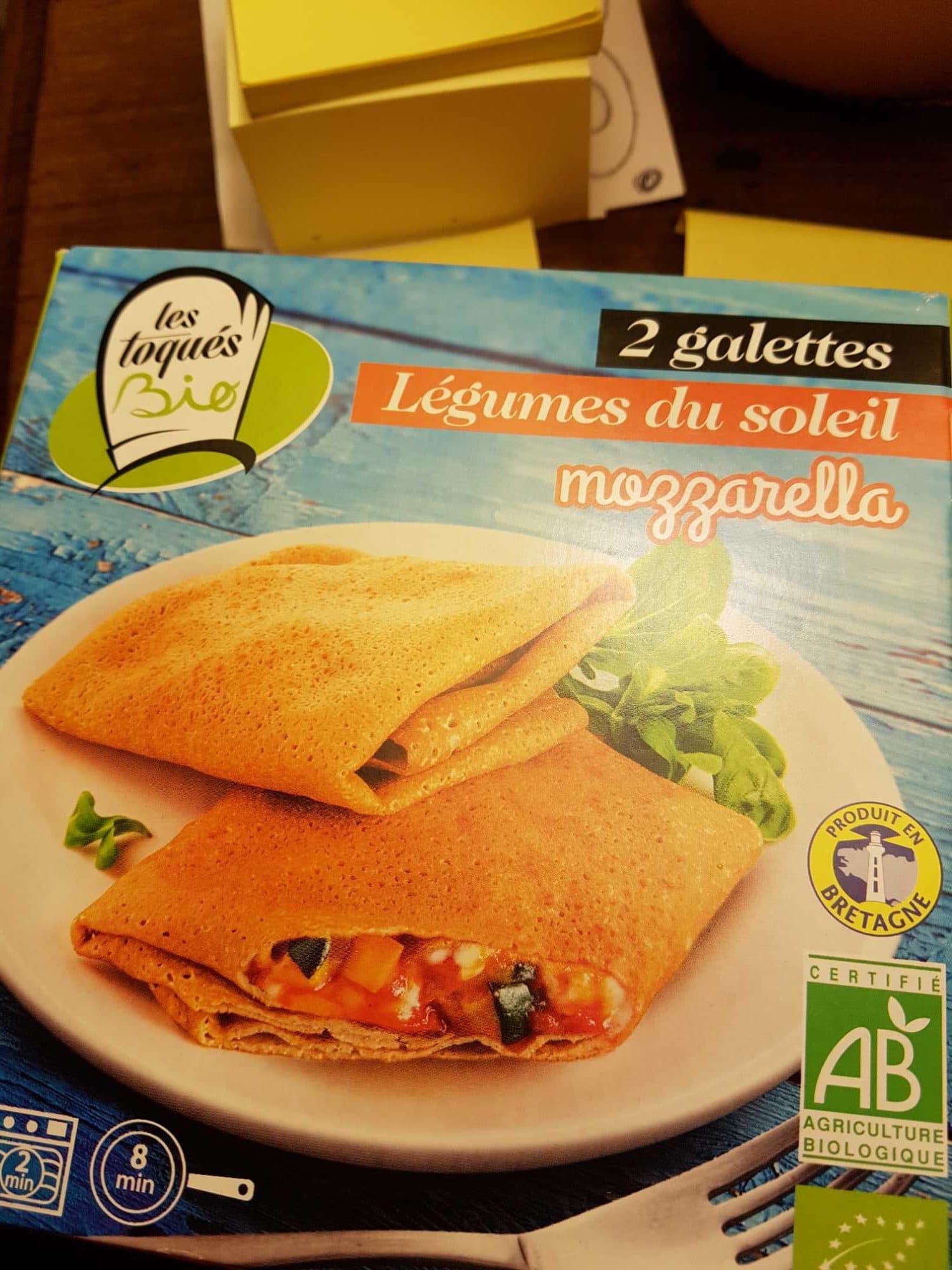 Les toques bio Galettes légumes du soleil / mozzarella packshot
