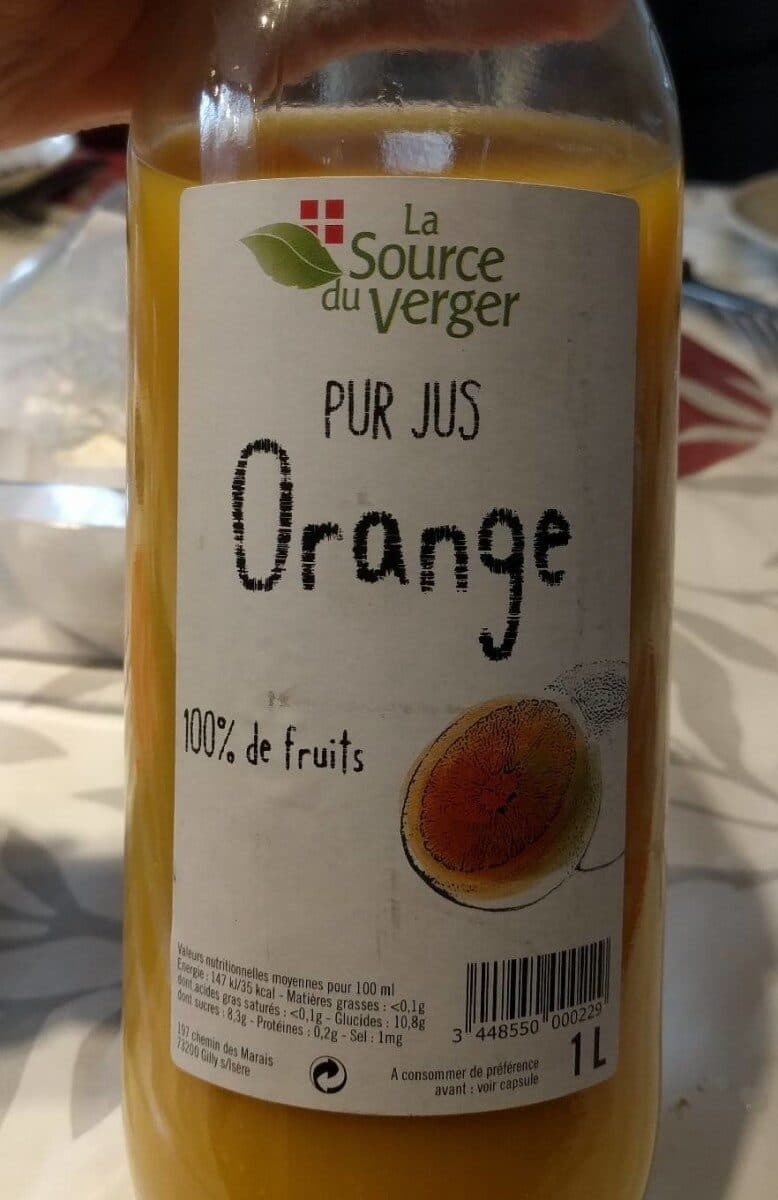 La Source du Verger Pur jus d'orange packshot
