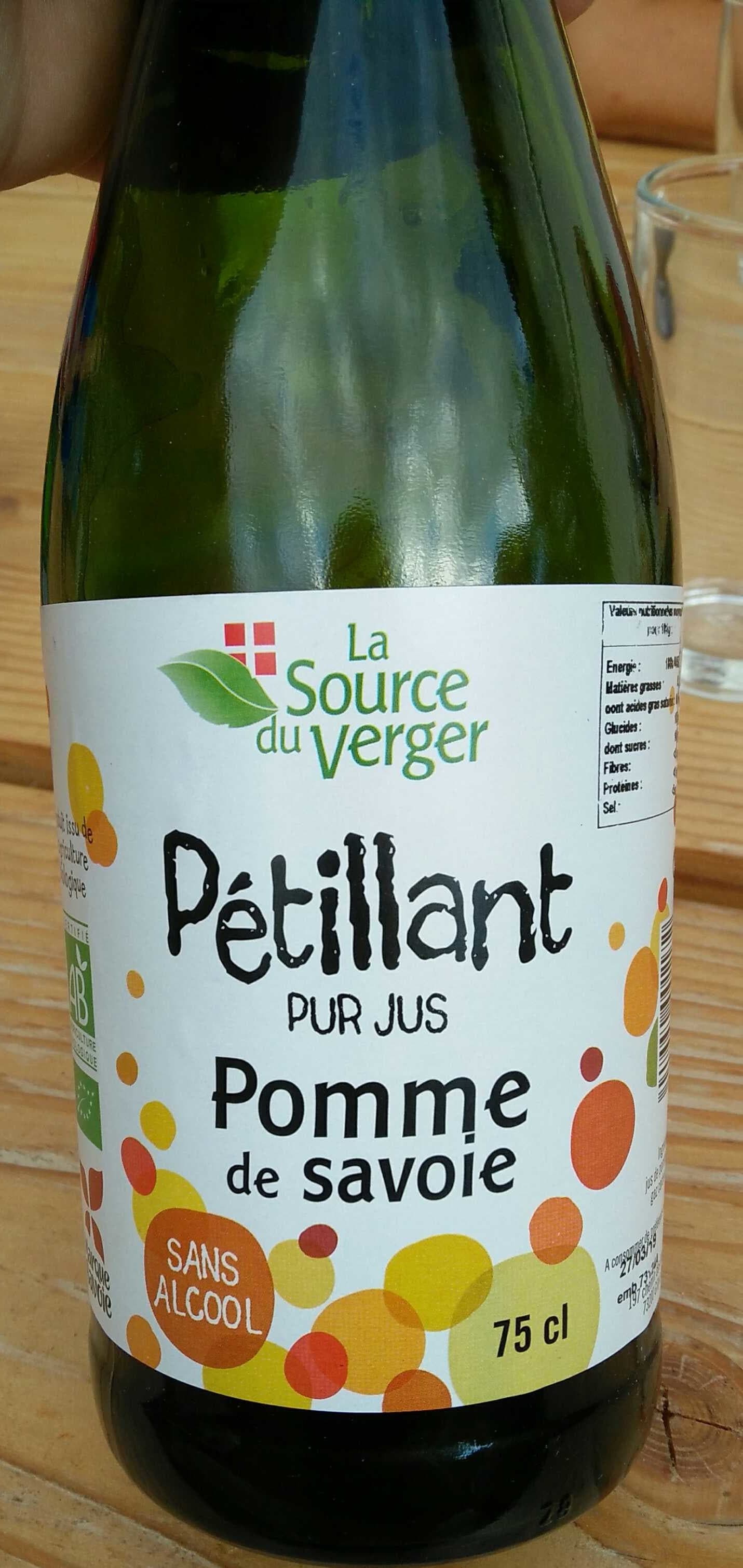 La Source du Verger Pétillant pur jus Pomme de Savoie packshot
