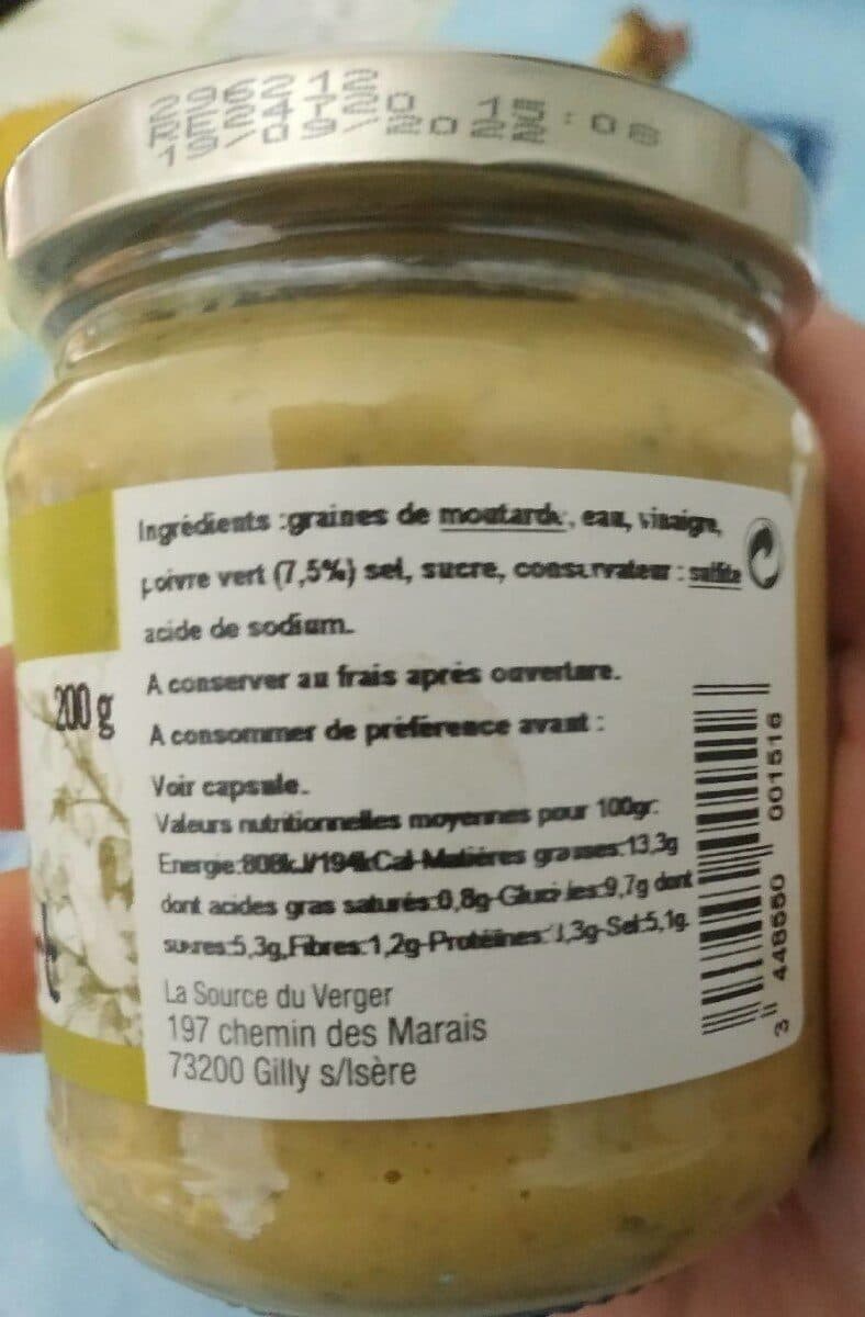 Tante Léa Moutarde au poivre vert packshot