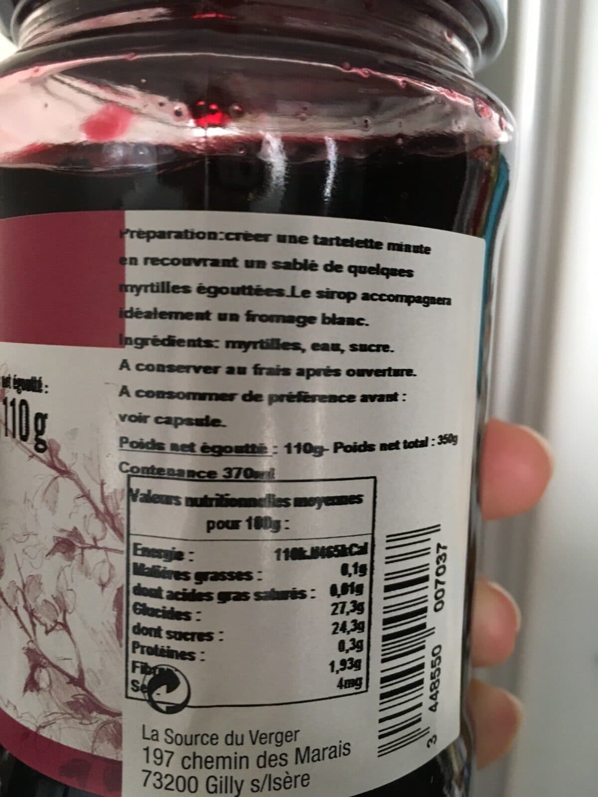 Tante léa Myrtilles packshot