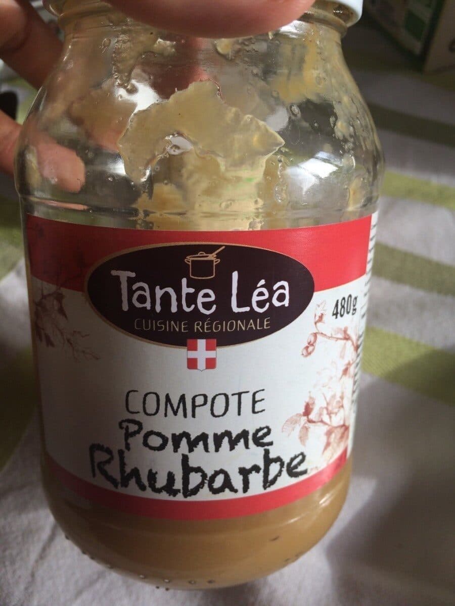 Tante Léa Compote pomme rhubarbe packshot