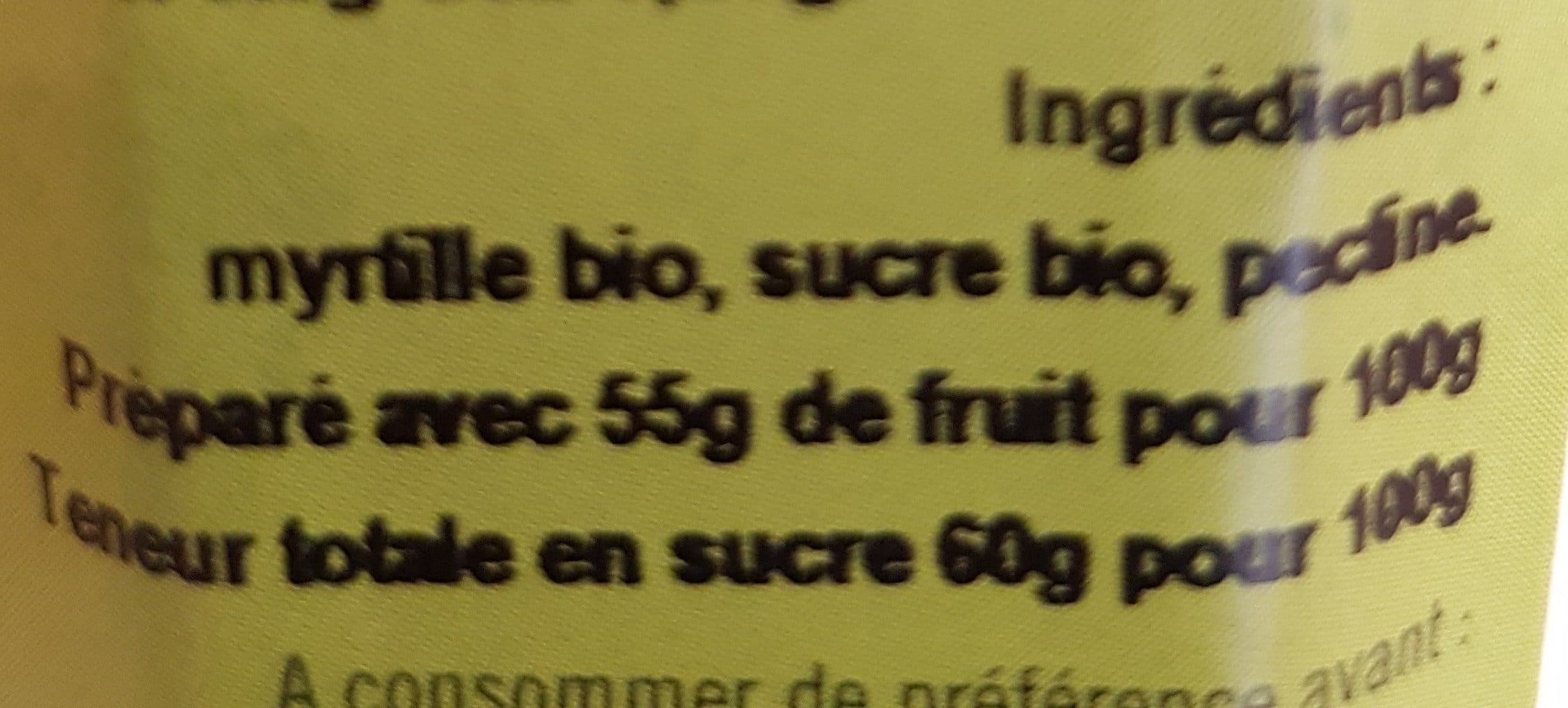 Le Savoyard Gourmand Confiture Myrtille packshot