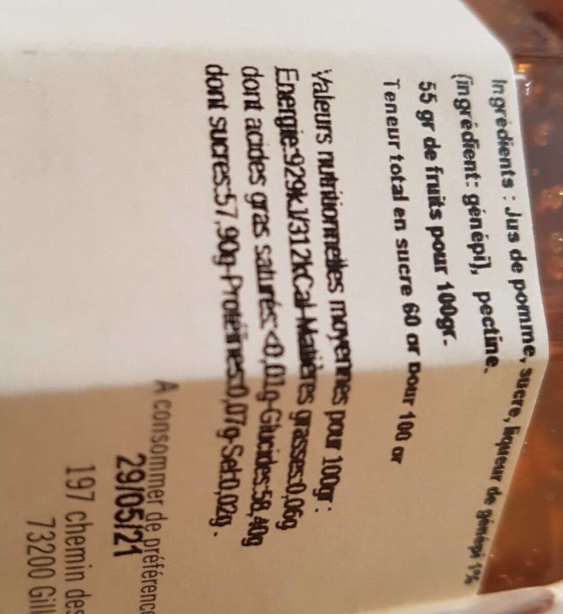 Le Savoyard Gourmand Gelée pomme génépi 370 g packshot