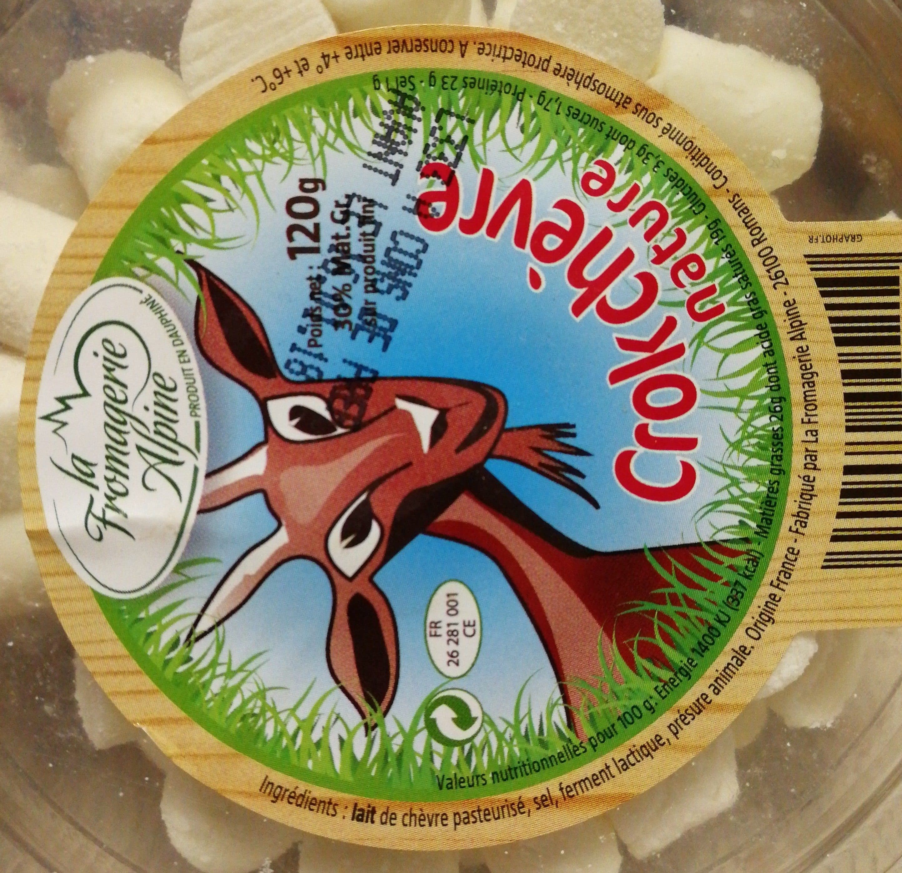 La Fromagerie Alpine Crokchèvre nature packshot
