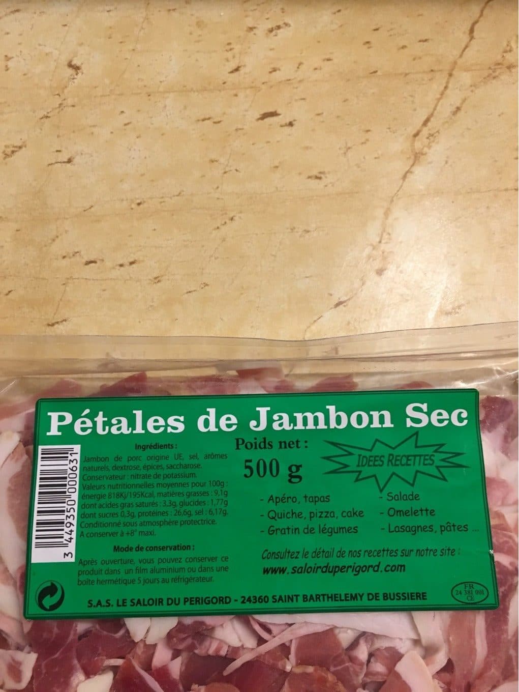 le saloir du Perigord Pétales De Jambon Sec packshot