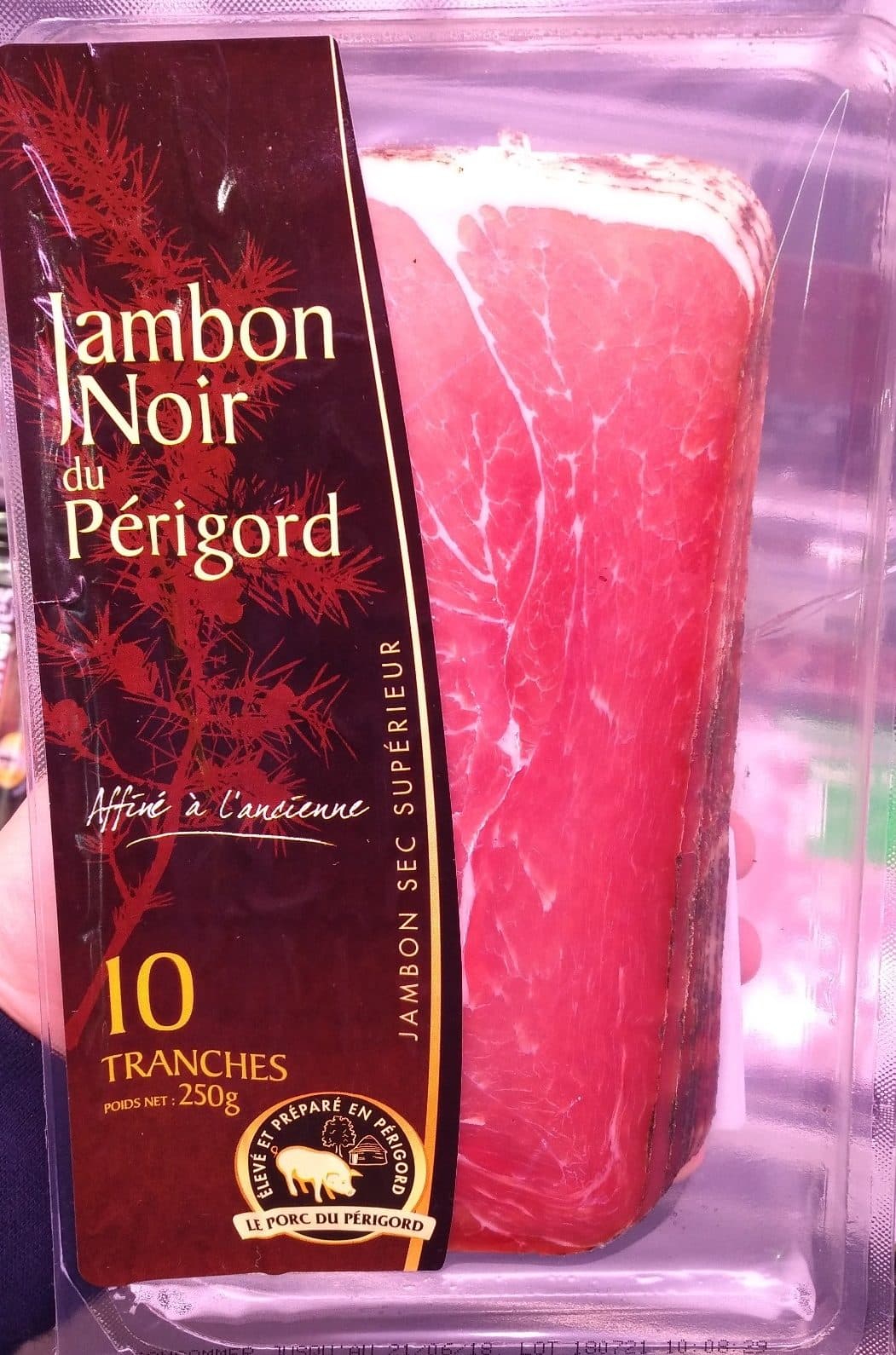 Le Saloir du Périgord Jambon sec supérieur 10 tranches packshot
