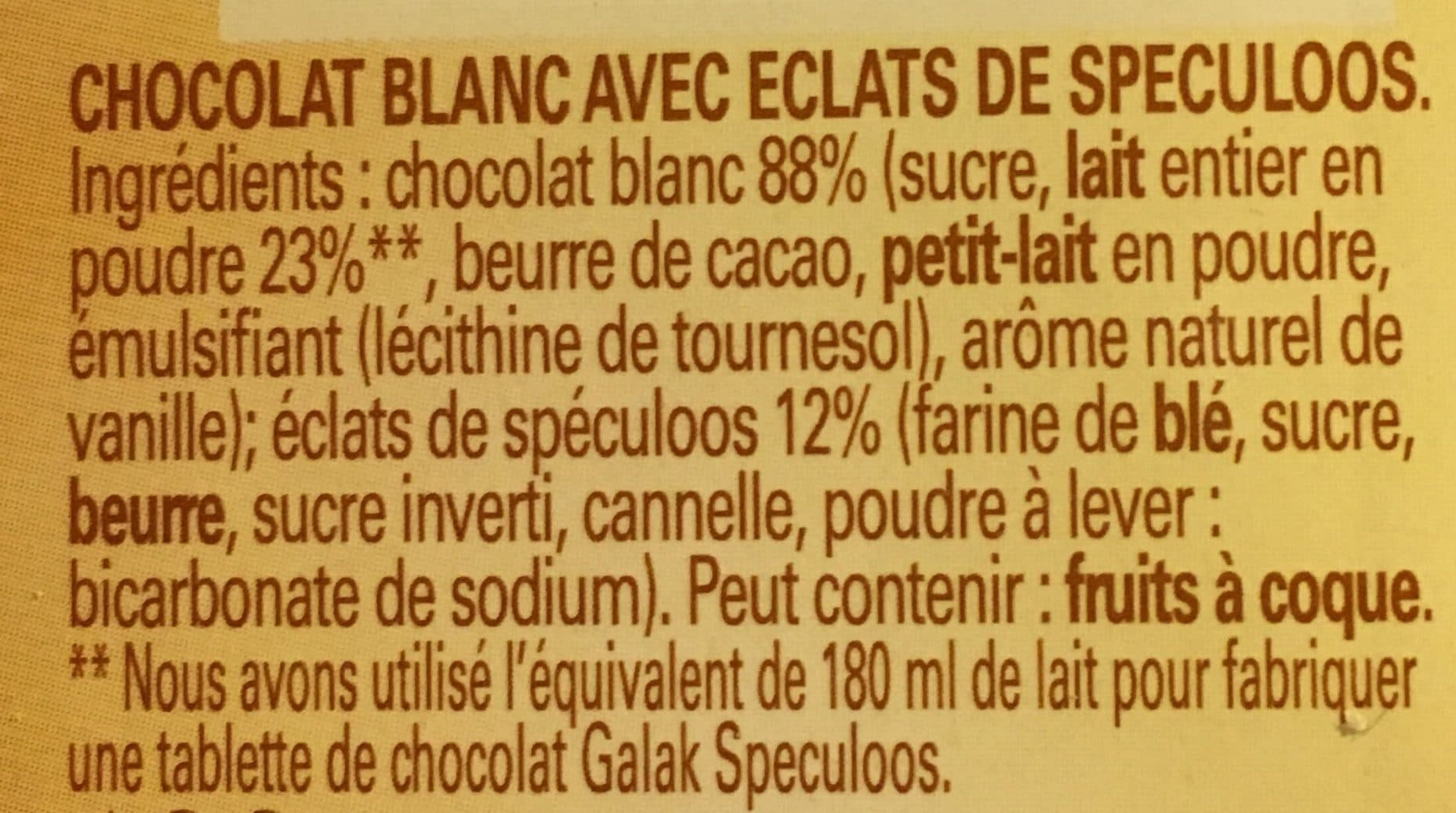 Nestlé Galak speculoos packshot