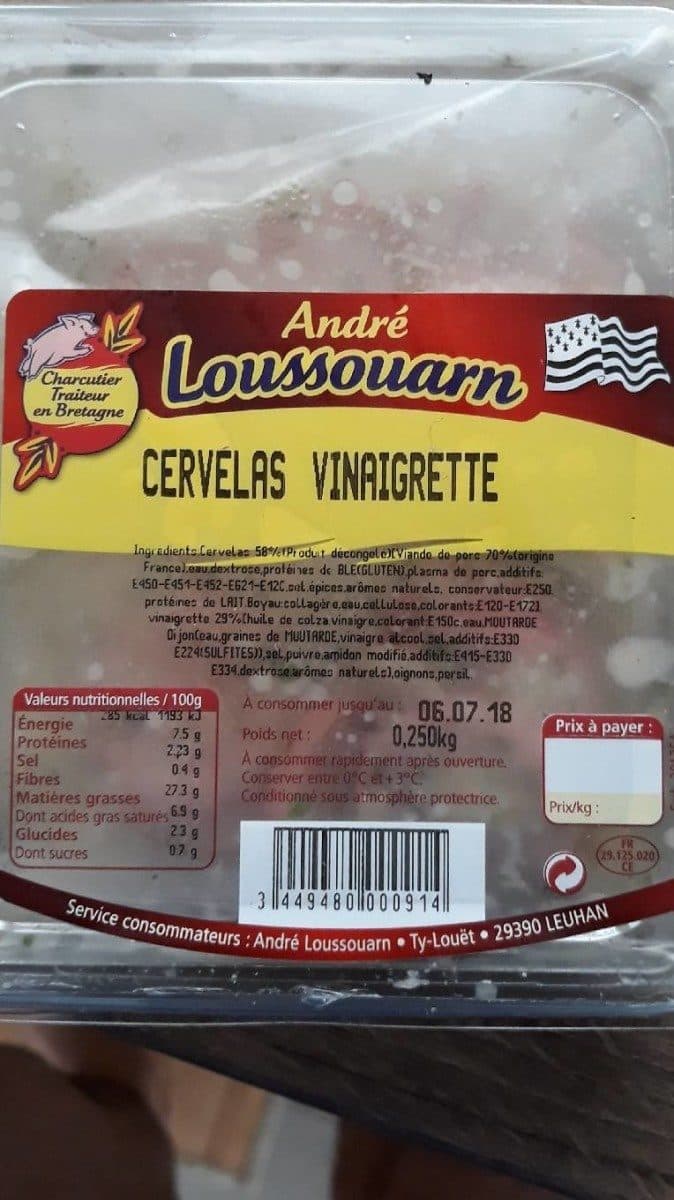 André Loussouarn Cervelas vinagrette packshot