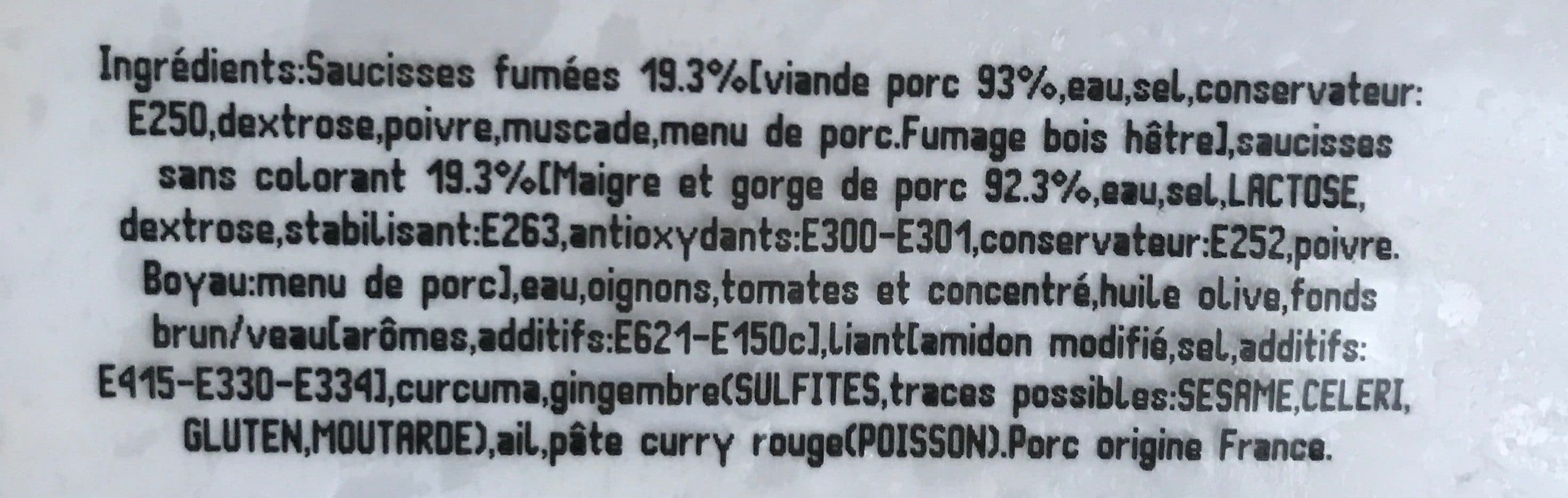 Open Food Facts Rougail saucisses 300g packshot