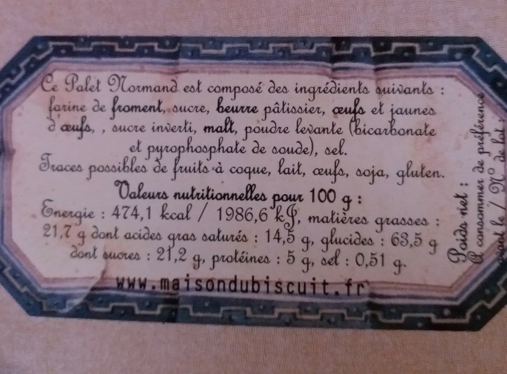 La Maison du Biscuit Palets Normands packshot