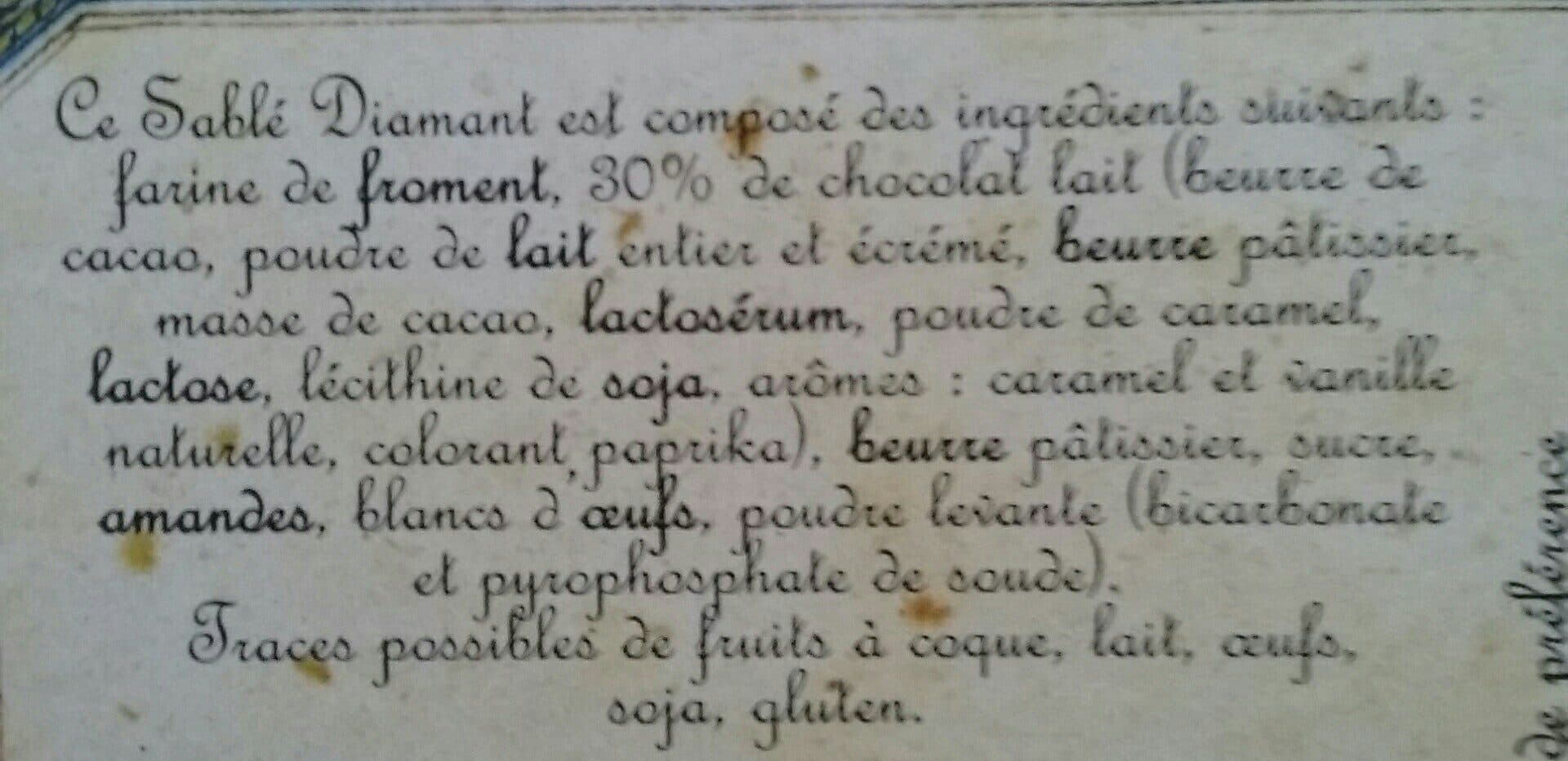La Maison du Biscuit Sablés diamant enrobés de chocolat lait packshot