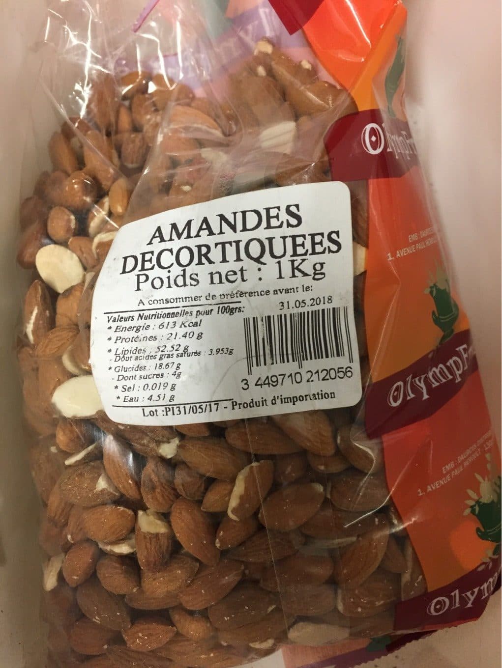 OlympFruits Amandes Décortiquées packshot