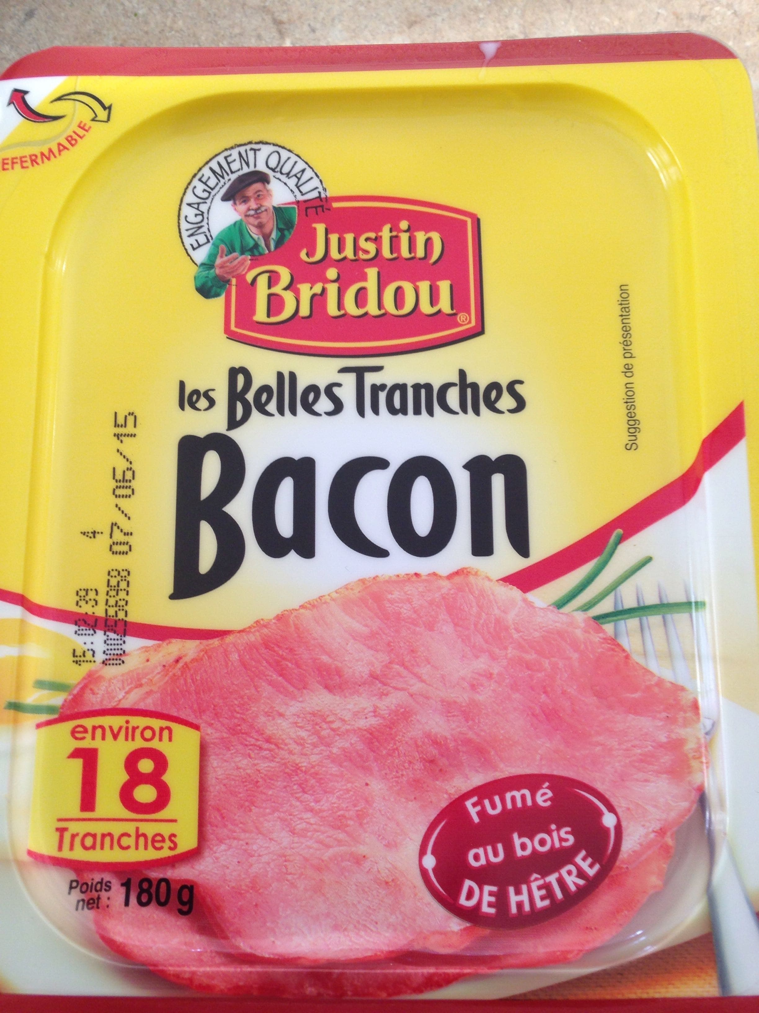 justin bridou Les belles tranches Bacon packshot