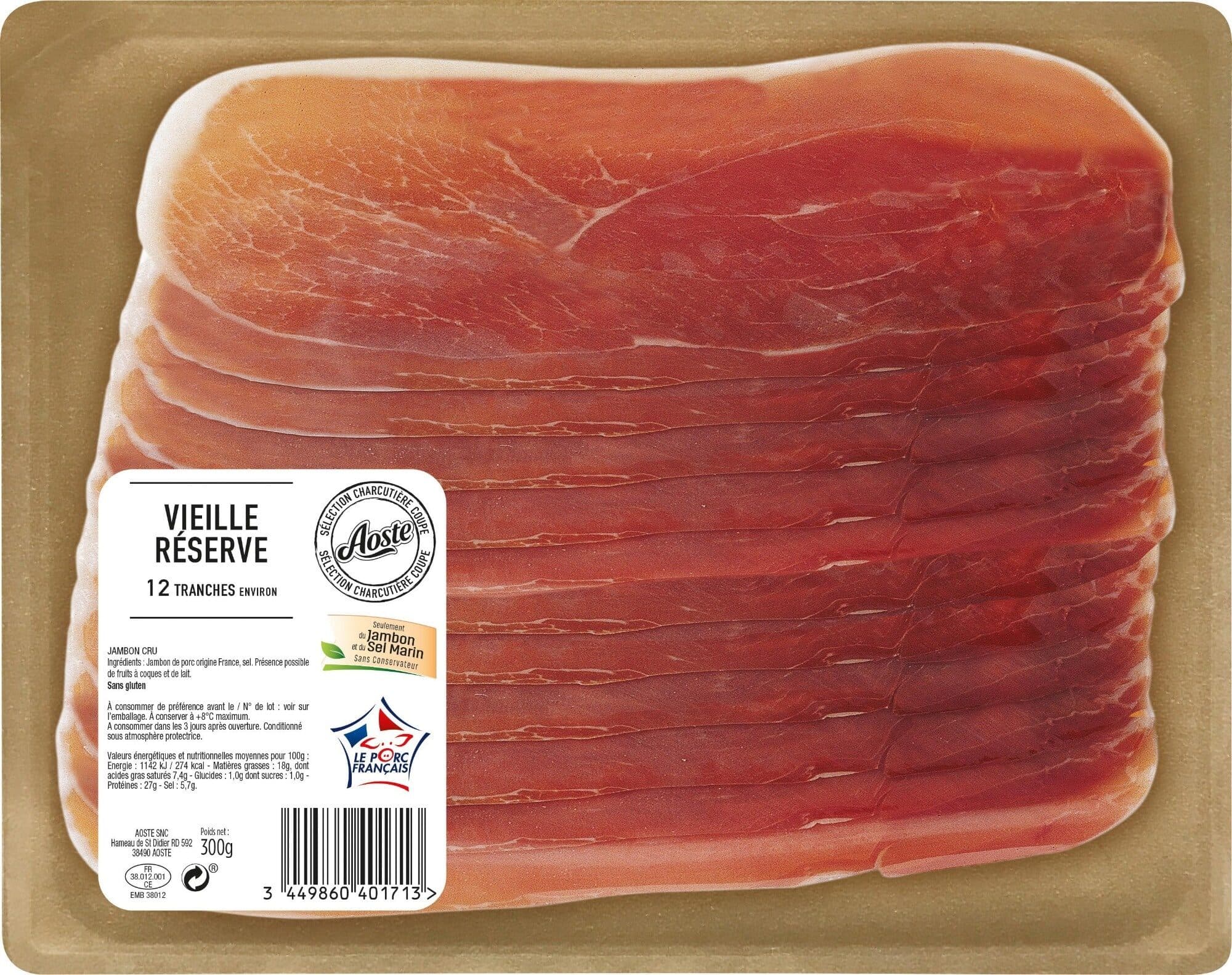 Aoste Jambon Cru Vieille Réserve 12 Tranches Aoste packshot