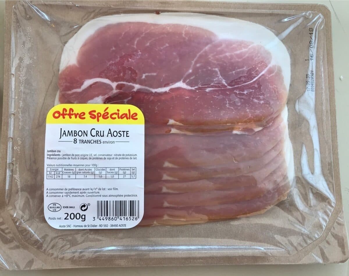 Aoste SNC Jambon cru aoste packshot