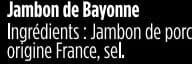 Aoste Les fines et fondantes Jambon de Bayonne packshot