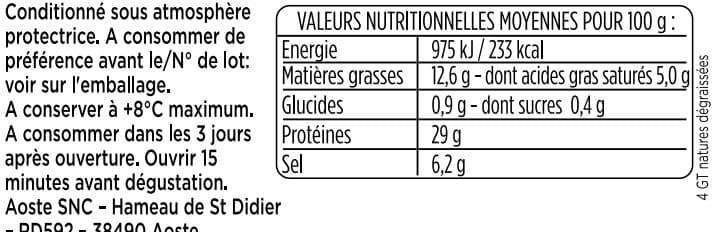 Aoste Les Grandes Tranches Dégraissées packshot