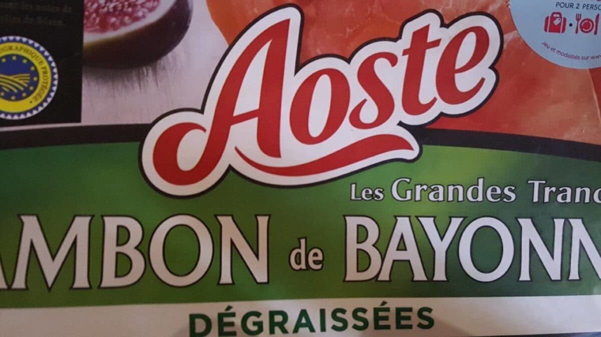 Aoste Jambon de bayonne packshot