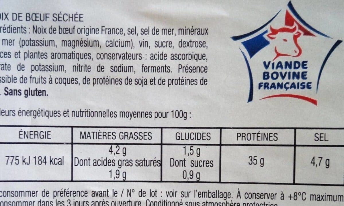 Open Food Facts Noix de boeuf séchée packshot