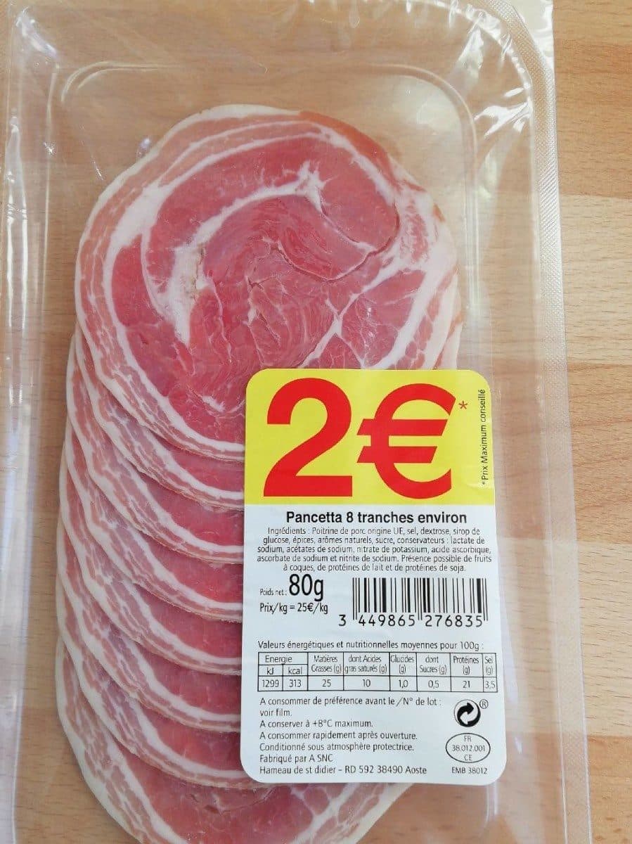 Open Food Facts Pancetta packshot