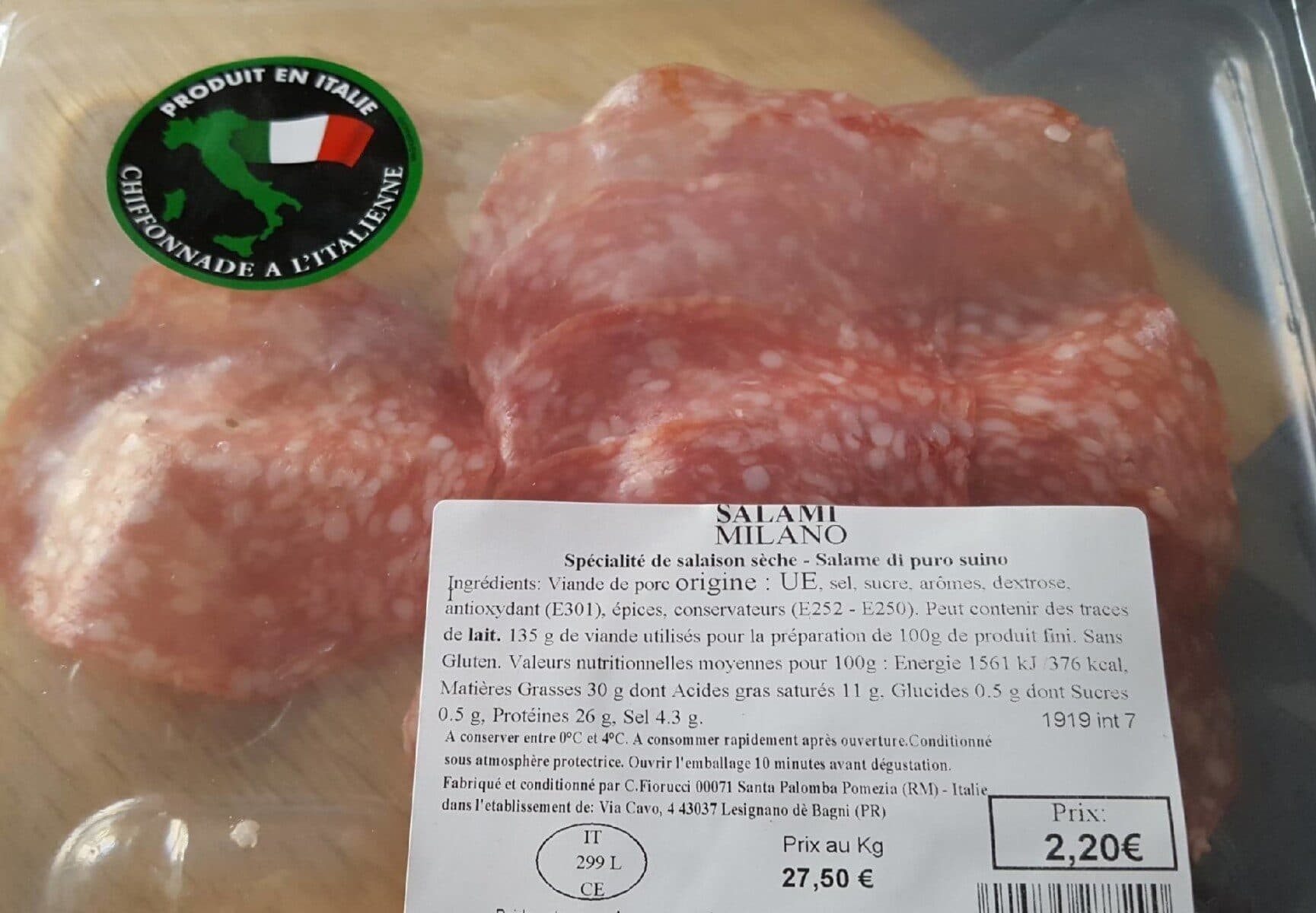 Cesare Fiorucci Salame milano packshot